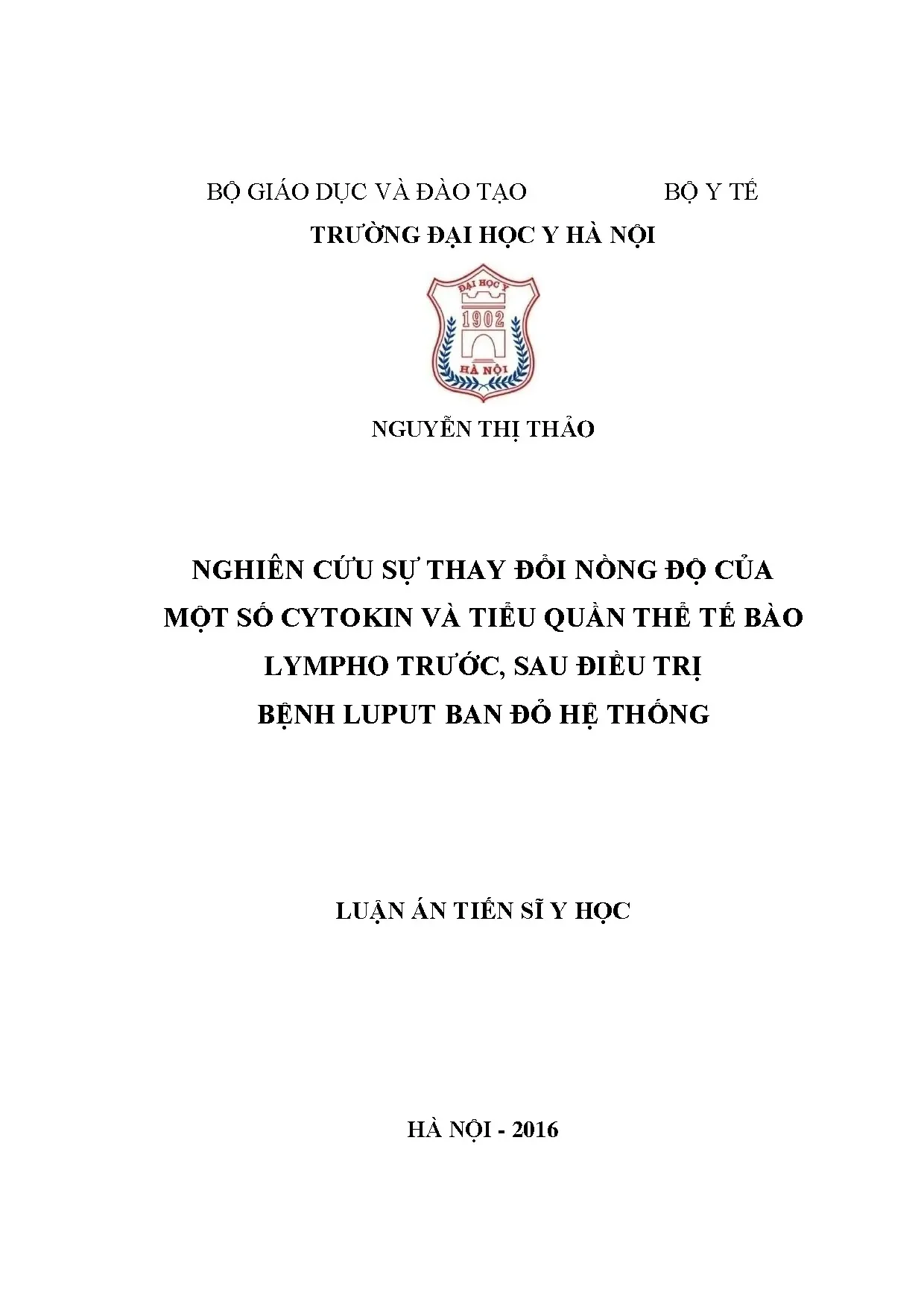 Luput ban đỏ hệ thống: Thay đổi Cytokin, Lympho sau điều trị