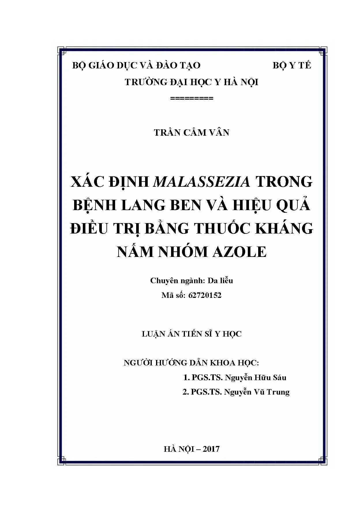 Xác định Malassezia lang ben & điều trị kháng nấm Azole