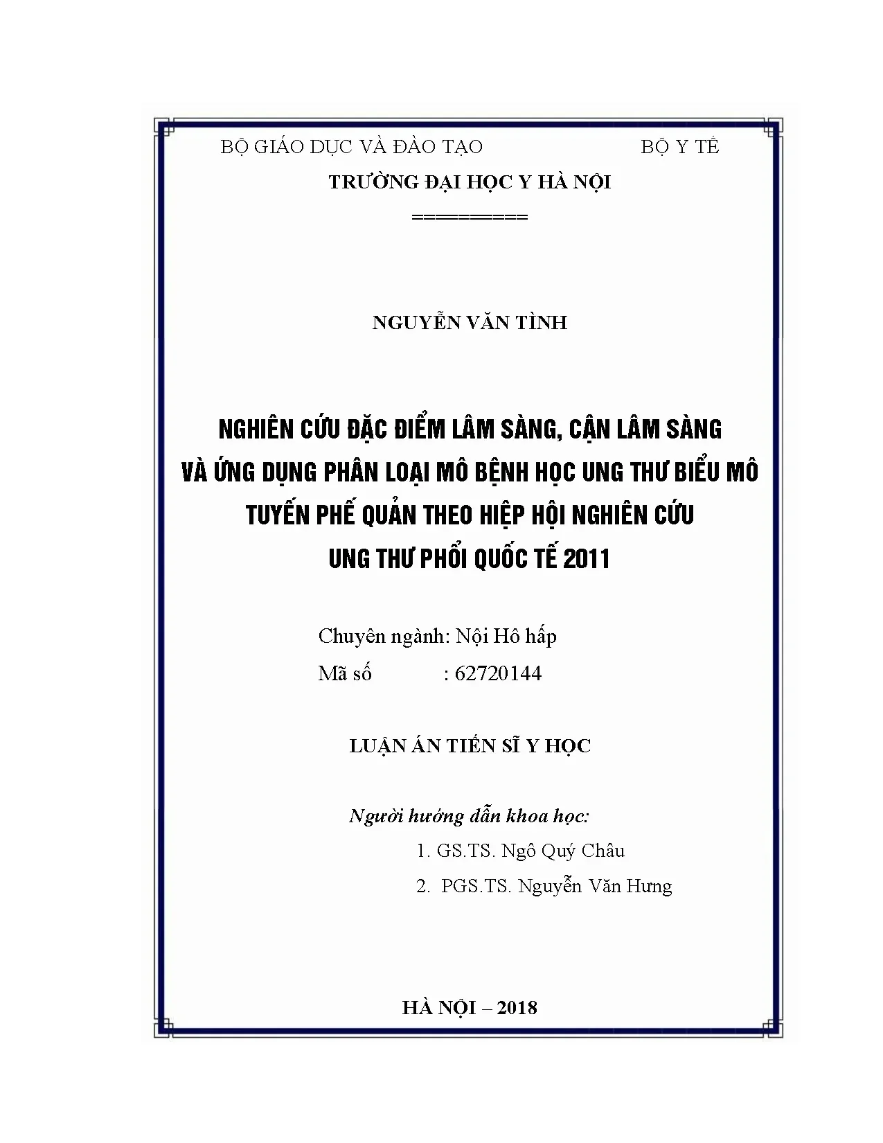 UTBMT Phế quản: Lâm sàng, CLS & Phân loại MBH IASLC 2011