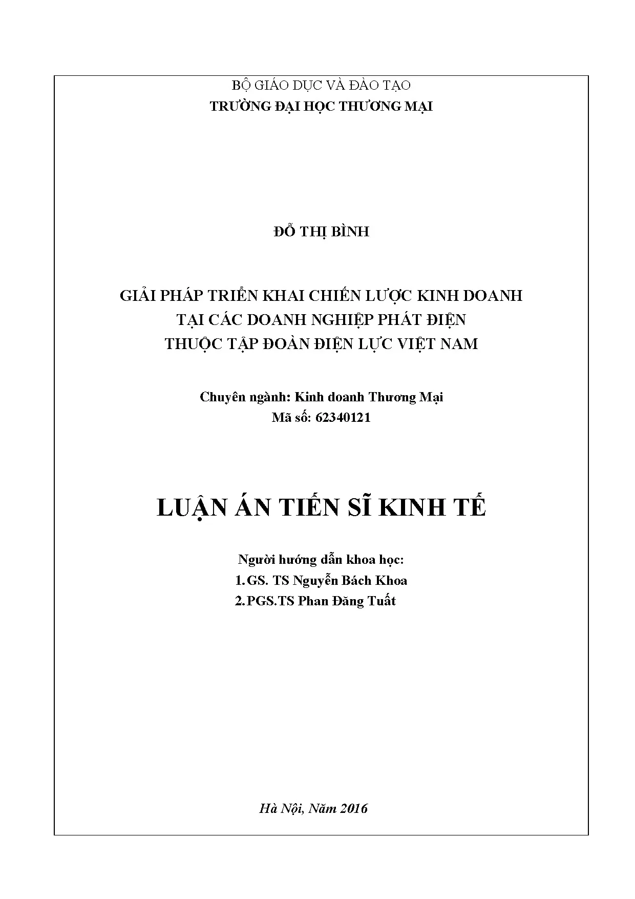 Giải pháp triển khai chiến lược kinh doanh EVN
