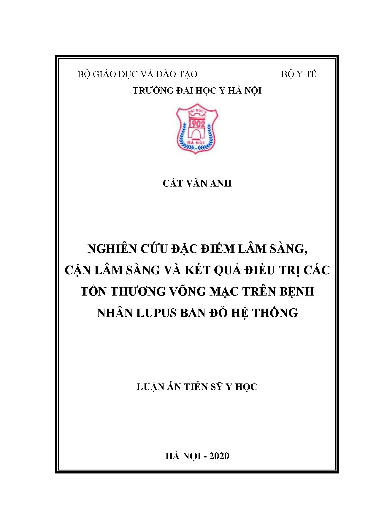 Nghiên cứu tổn thương võng mạc & điều trị ở bệnh nhân Lupus