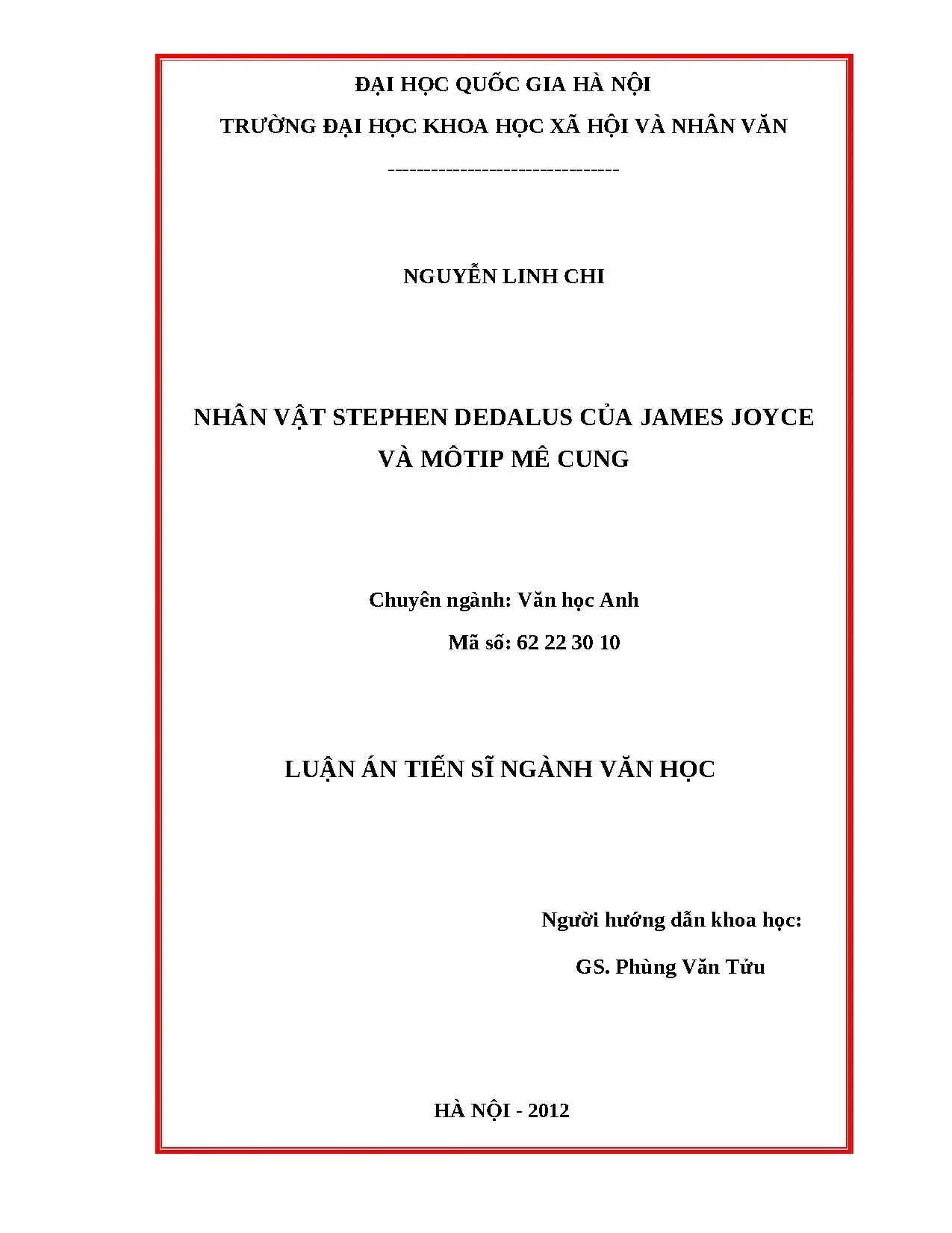 Stephen Dedalus của James Joyce và motif mê cung văn học