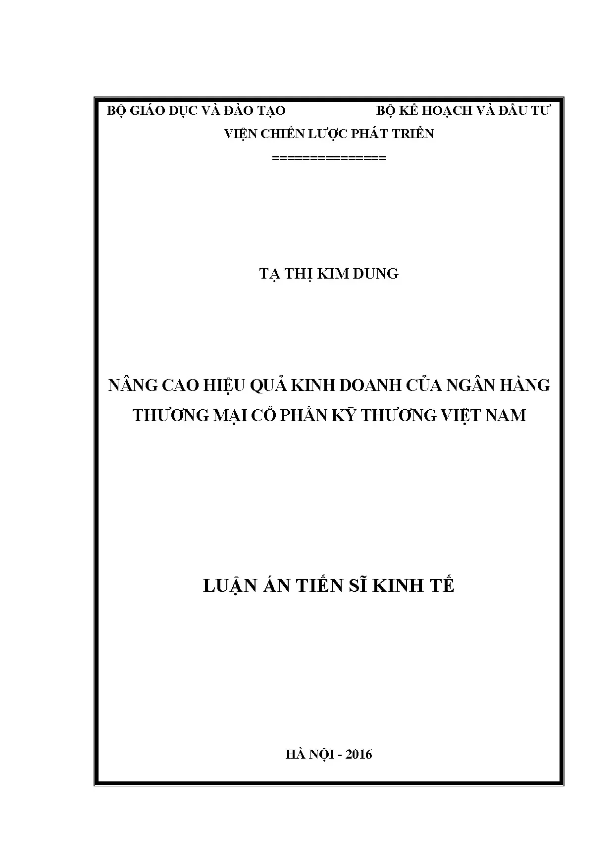 Nâng cao hiệu quả kinh doanh ngân hàng Techcombank