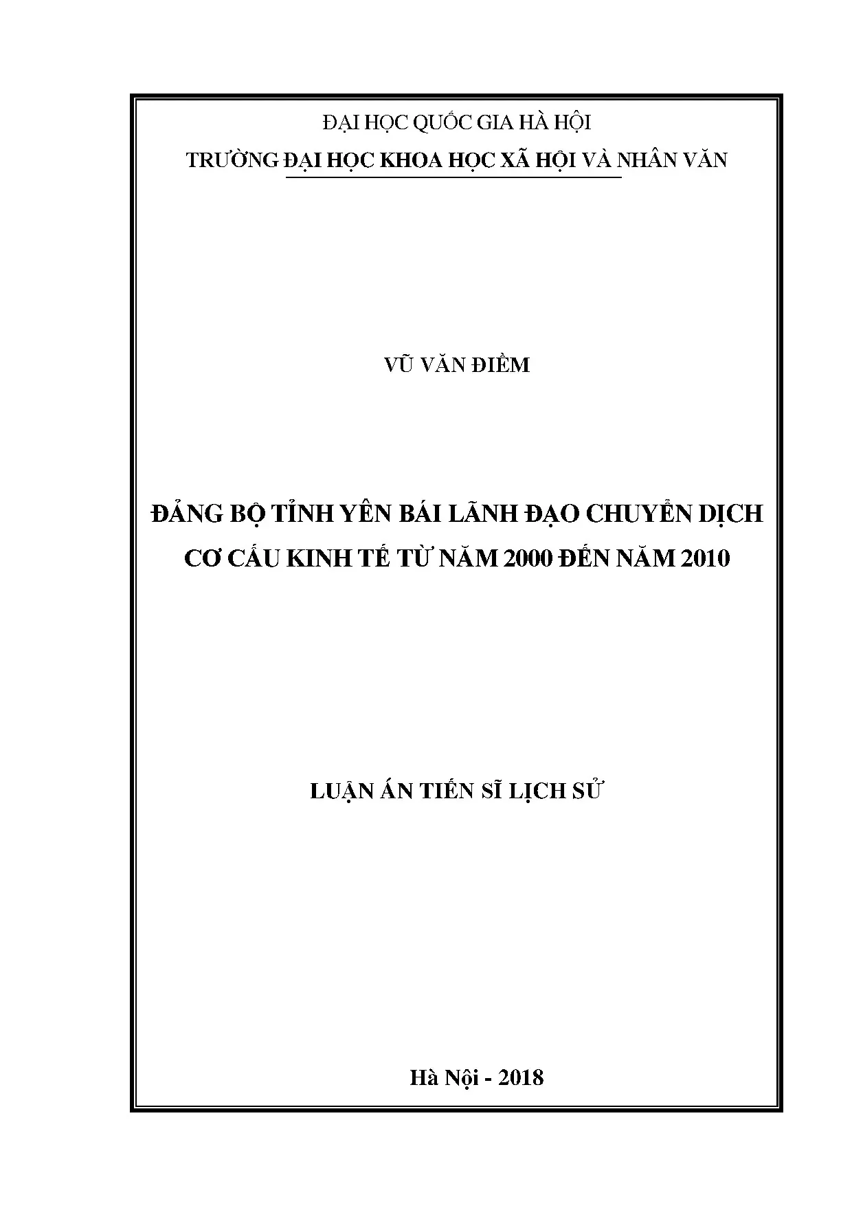 Đảng bộ Yên Bái lãnh đạo chuyển dịch cơ cấu kinh tế 2000-2010