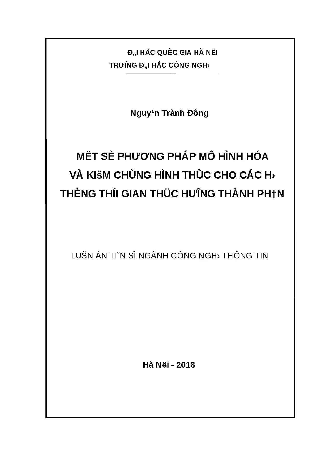 Một số phương pháp mô hình hoá và kiểm chứng hình thức cho c