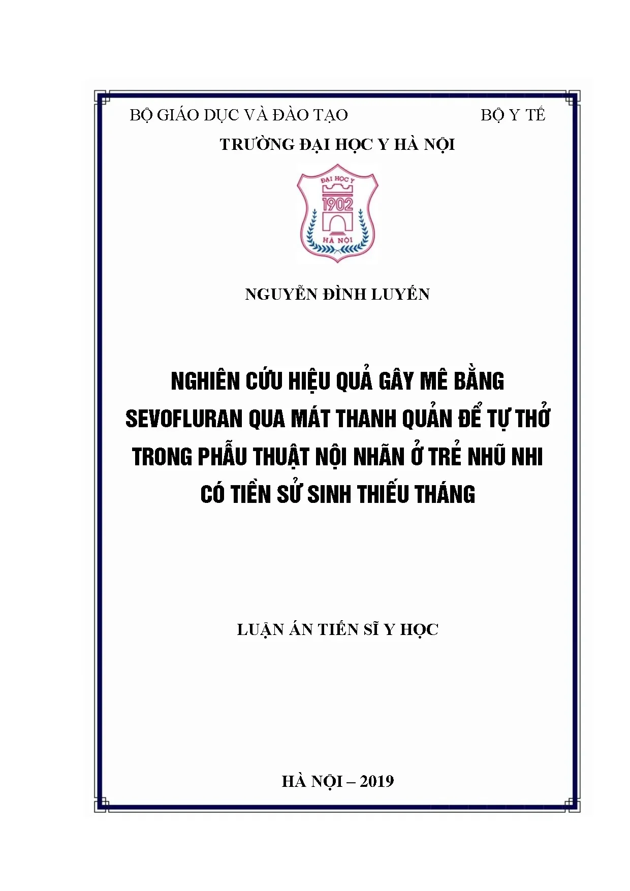 Hiệu quả gây mê Sevofluran LMA tự thở phẫu thuật mắt trẻ non