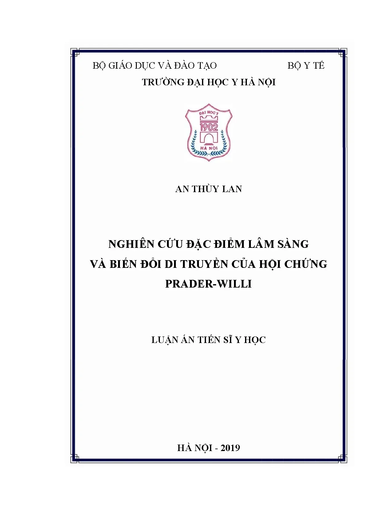 Nghiên cứu lâm sàng & di truyền Hội chứng Prader-Willi