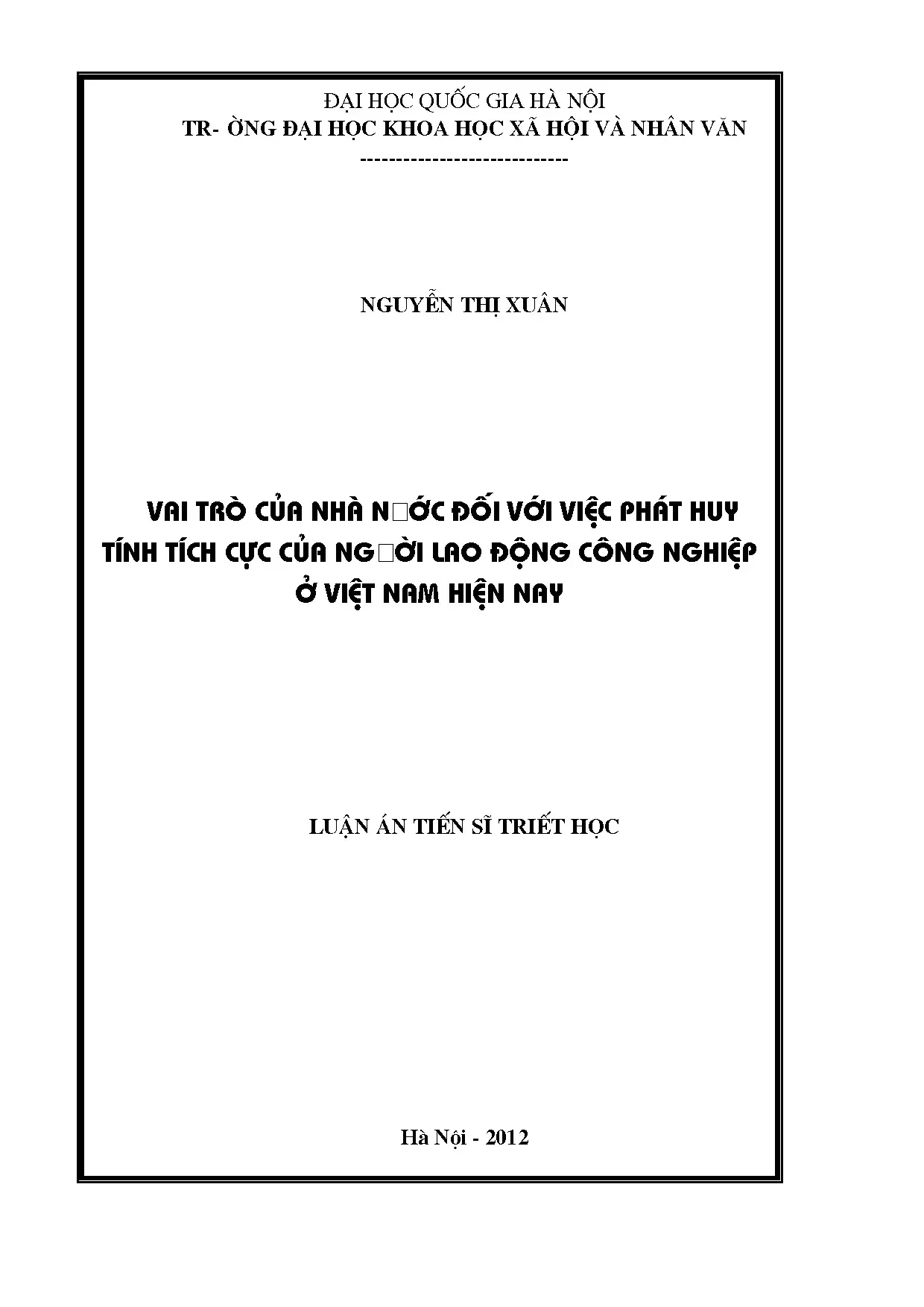 Vai trò nhà nước phát huy tính tích cực người lao động công nghiệp Việt Nam