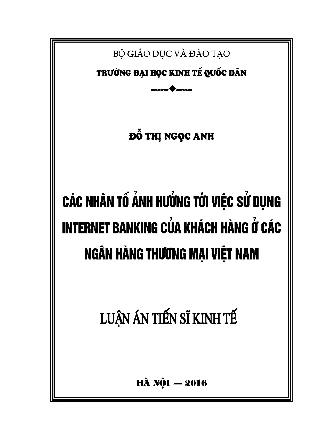 Luận án tiến sĩ các nhân tố ảnh hưởng tới việc sử dụng inter
