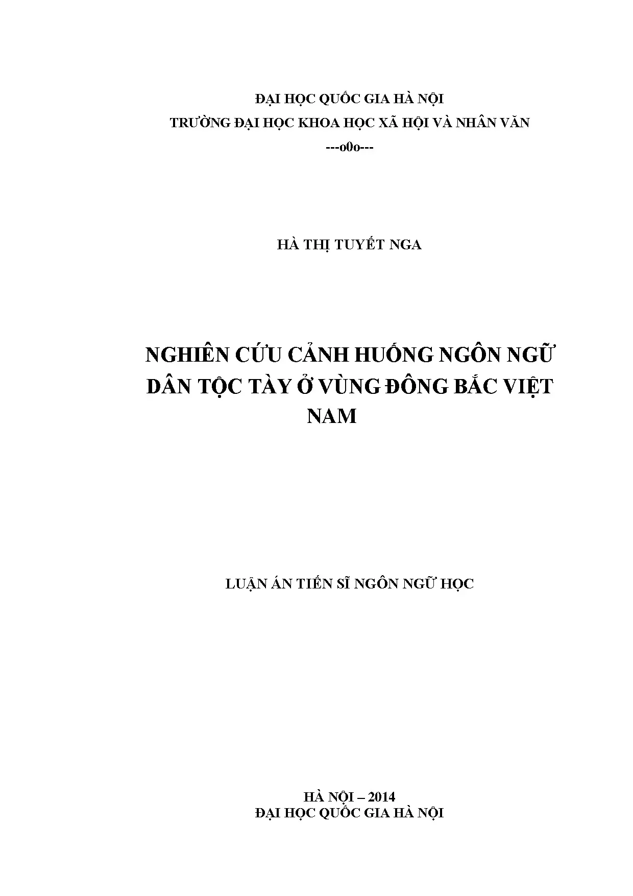 Nghiên cứu ngôn ngữ dân tộc Tày ở Đông Bắc Việt Nam