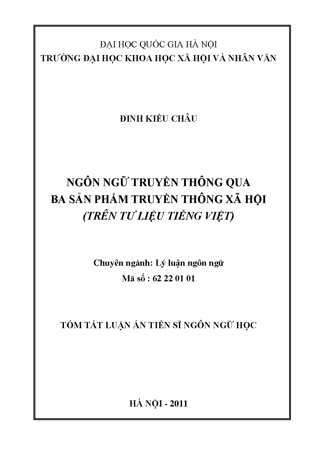 Ngôn ngữ truyền thông xã hội qua tư liệu tiếng Việt