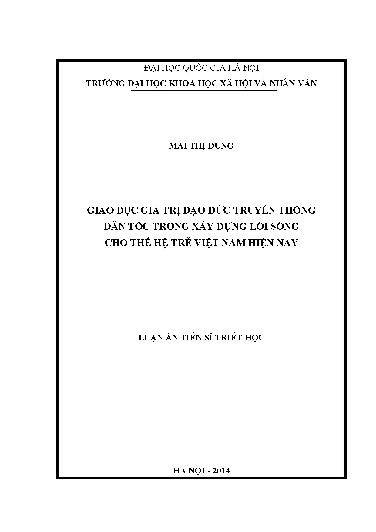 Giáo dục giá trị đạo đức truyền thống cho thế hệ trẻ
