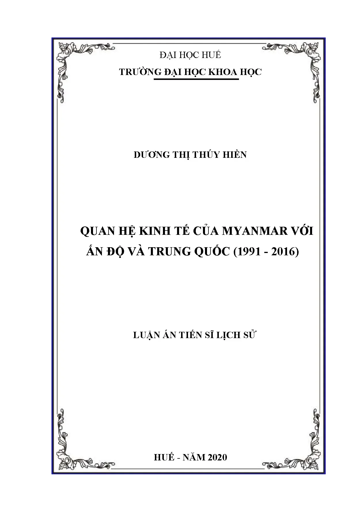 Quan hệ kinh tế Myanmar với Ấn Độ và Trung Quốc