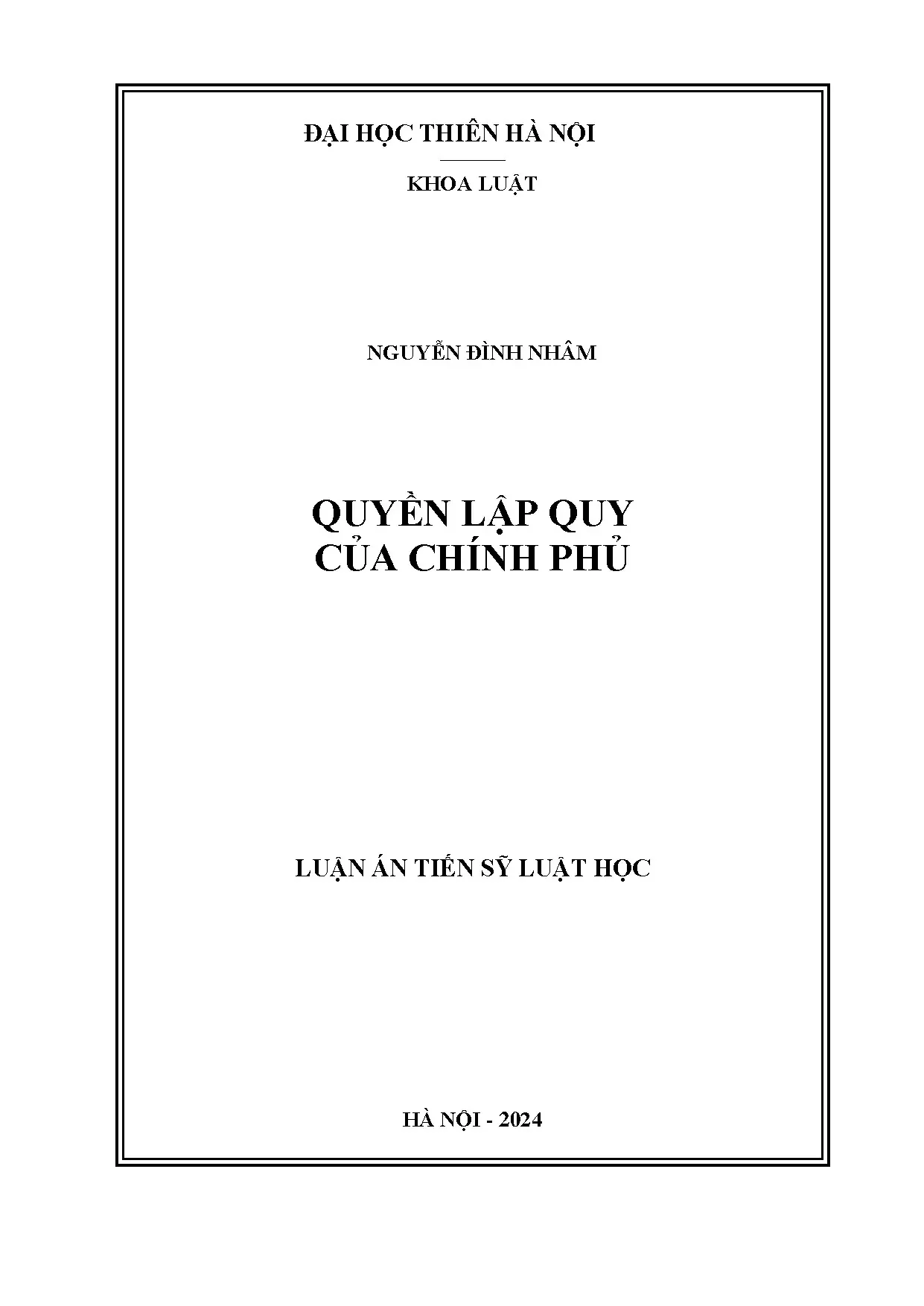 Quyền lập quy của chính phủ Việt Nam