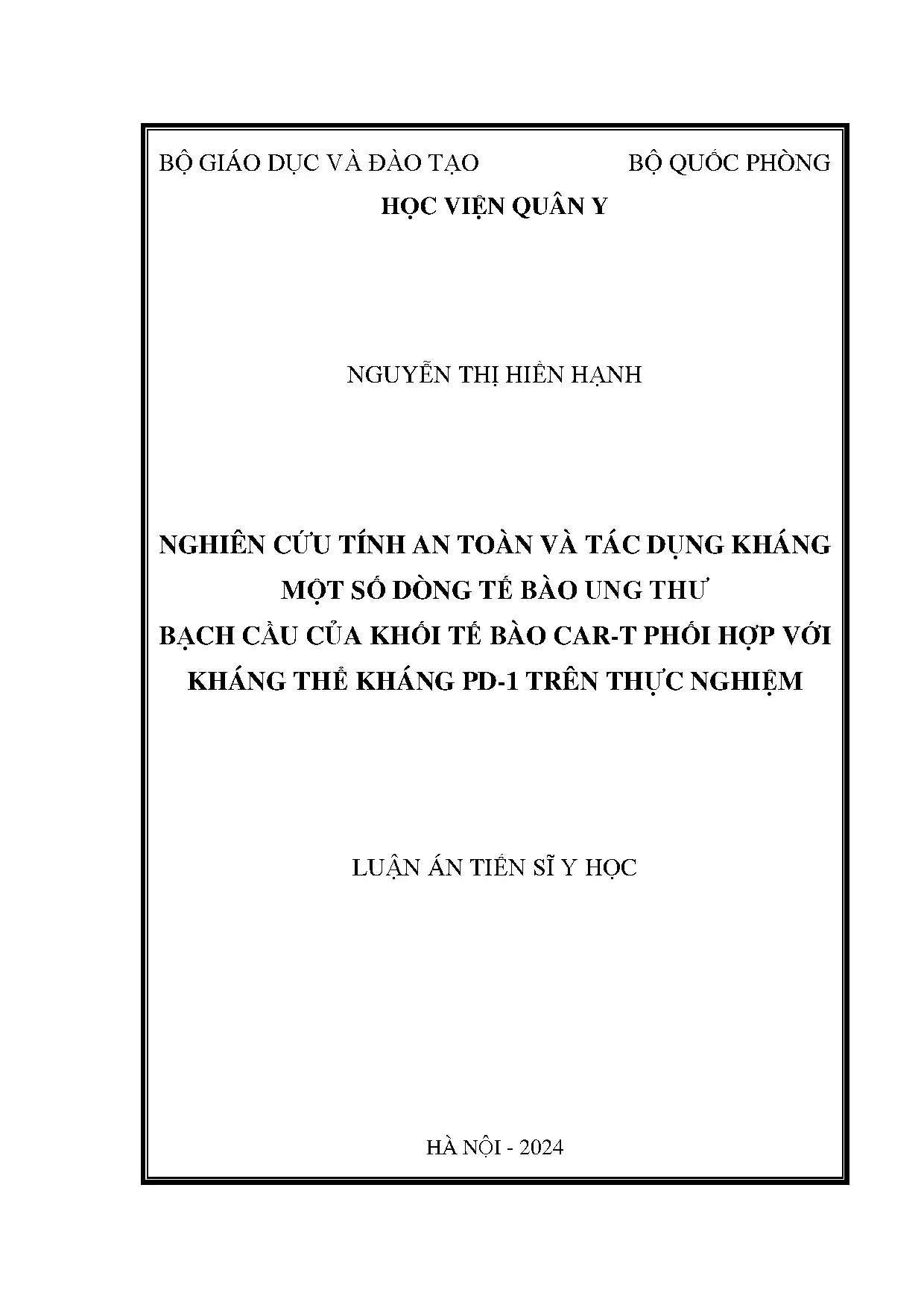 Nghiên cứu tác dụng kháng tế bào ung thư bạch cầu