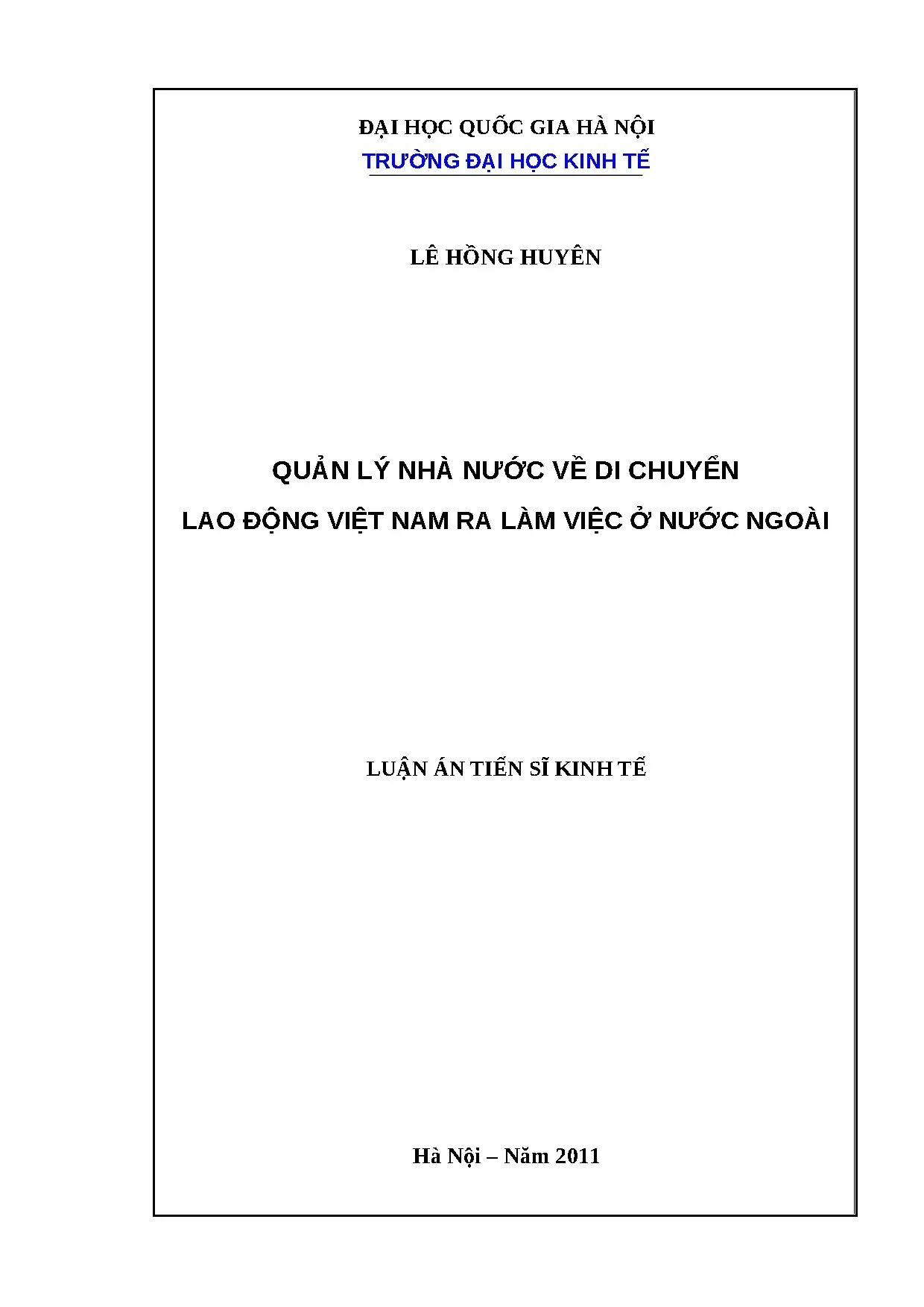 Quản lý di chuyển lao động Việt Nam ra nước ngoài