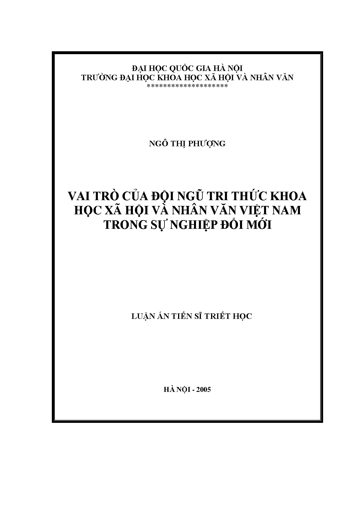 Vai trò đội ngũ trí thức KHXH&NV trong đổi mới Việt Nam