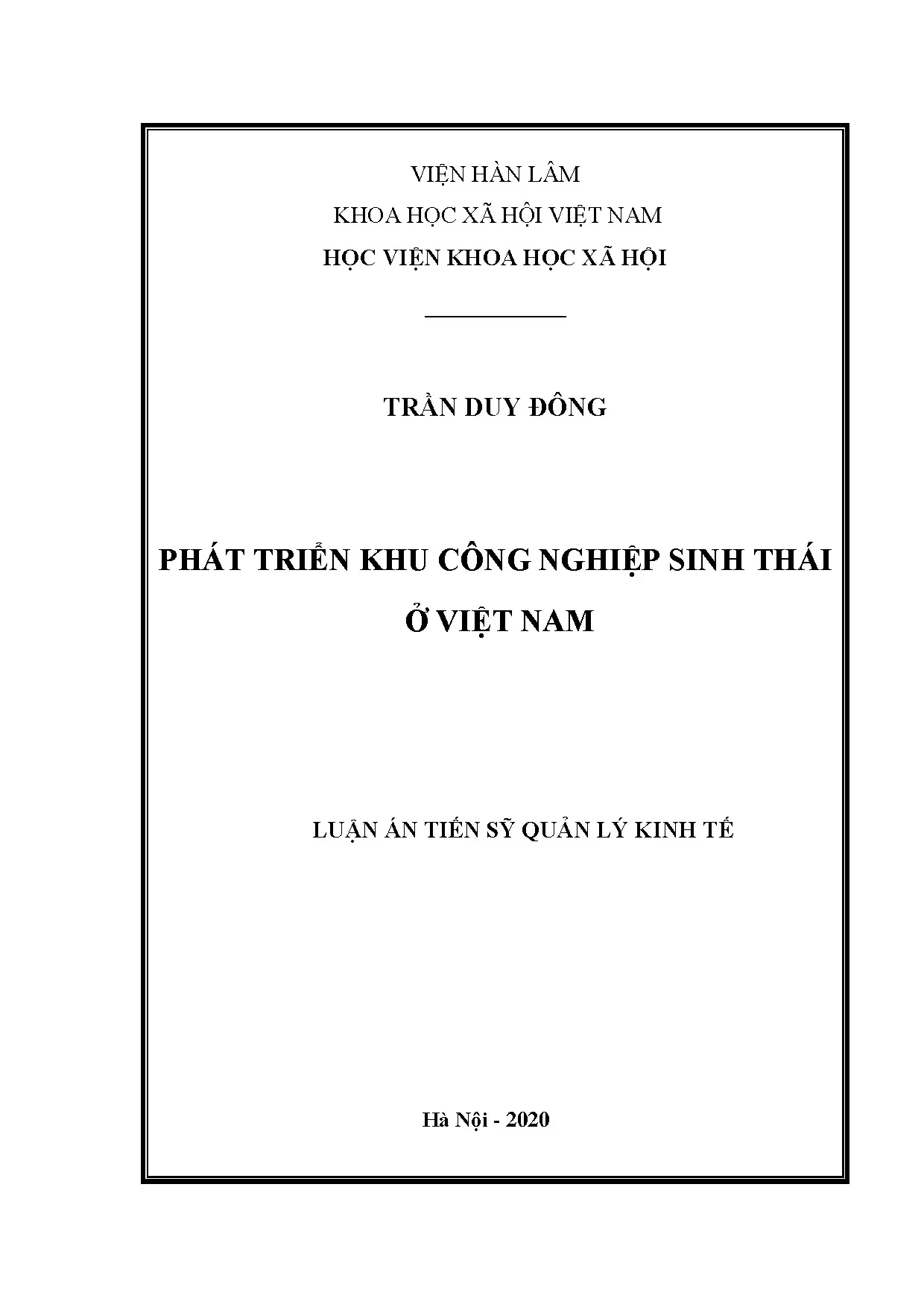 Phát triển khu công nghiệp sinh thái ở Việt Nam
