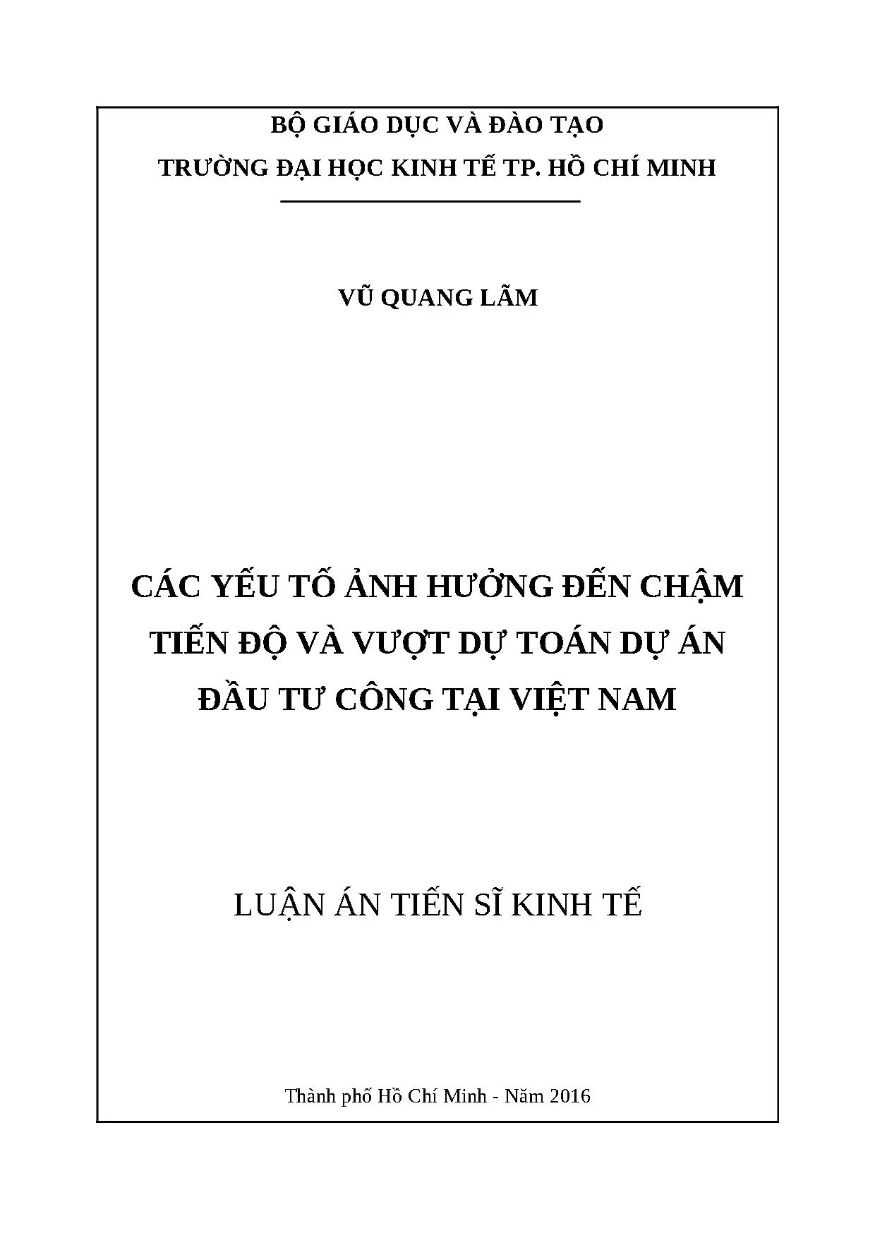 Yếu tố ảnh hưởng chậm tiến độ dự án đầu tư công Việt Nam