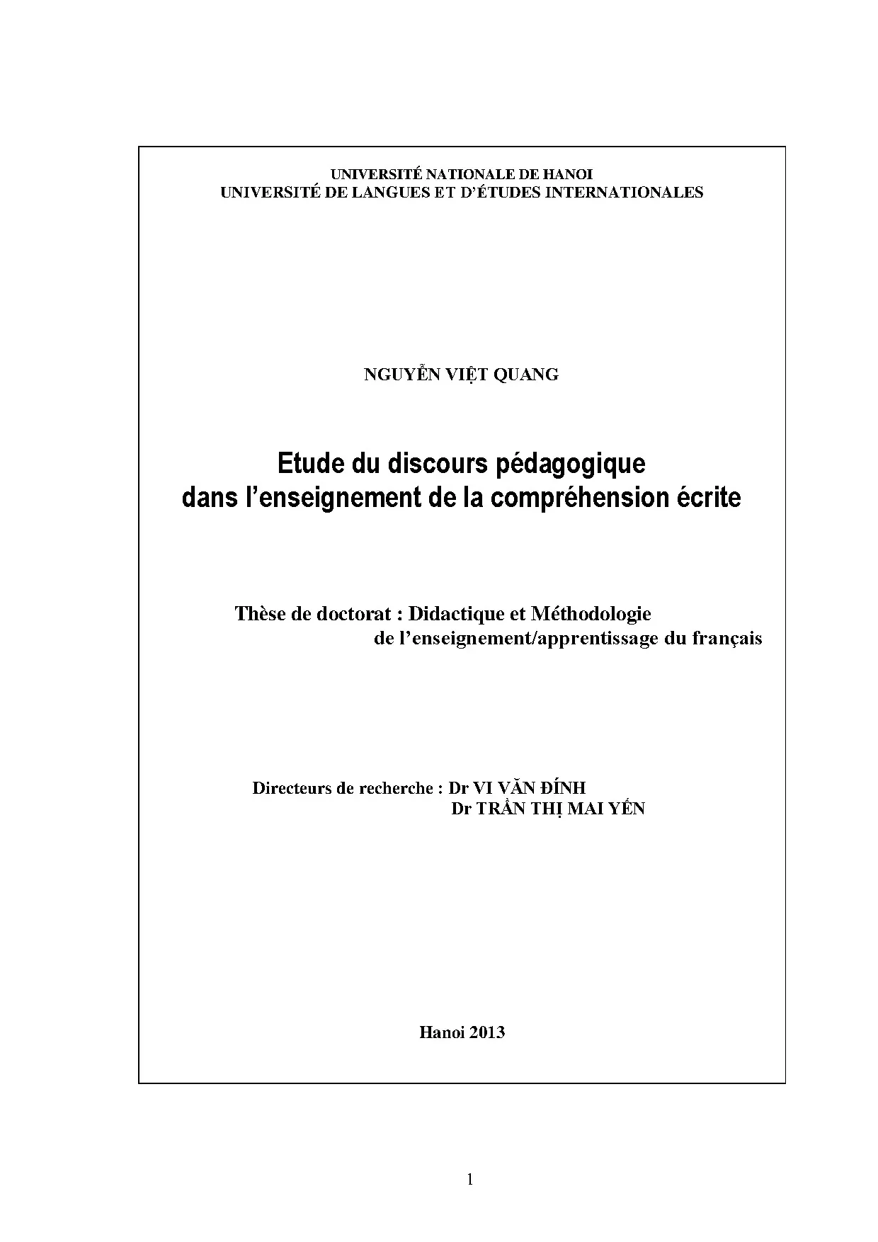 Étude du discours pédagogique dans lenseignement de la compr