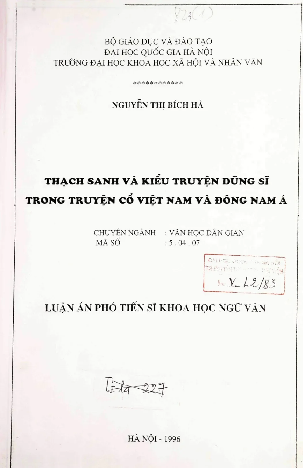 Thạch sanh và kiểu truyện dũng sĩ trong truyện cổ việt nam v