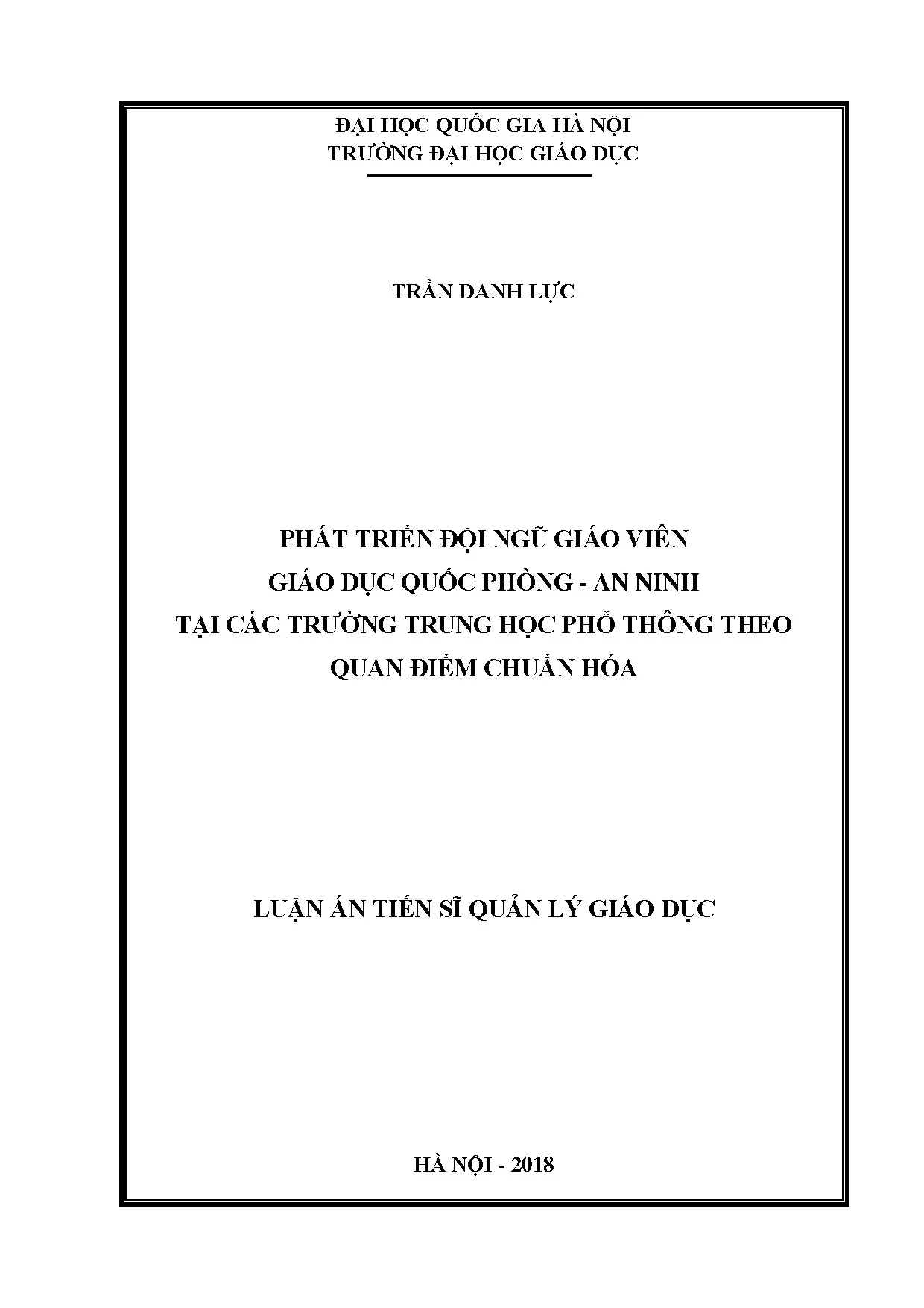 Phát triển đội ngũ giáo viên giáo dục quốc phòng