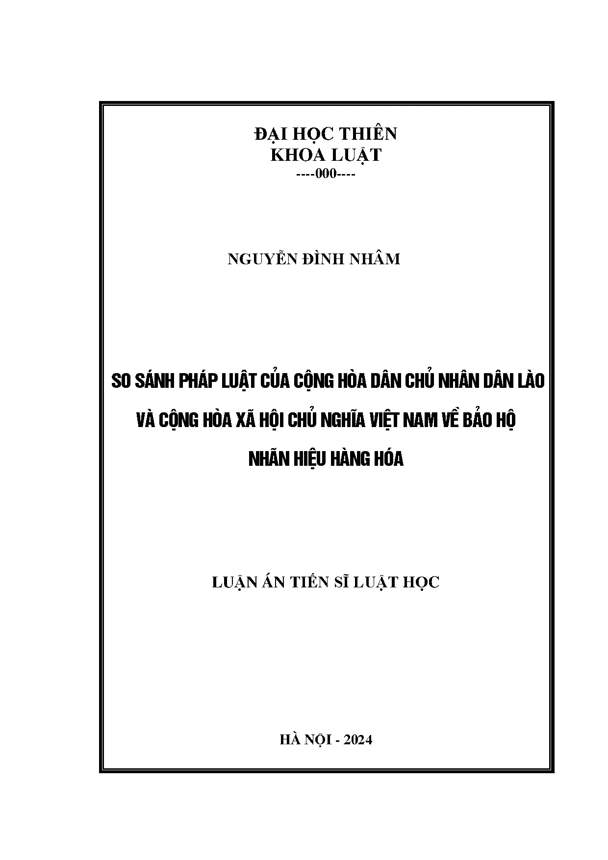 So sánh pháp luật bảo hộ nhãn hiệu Lào và Việt Nam