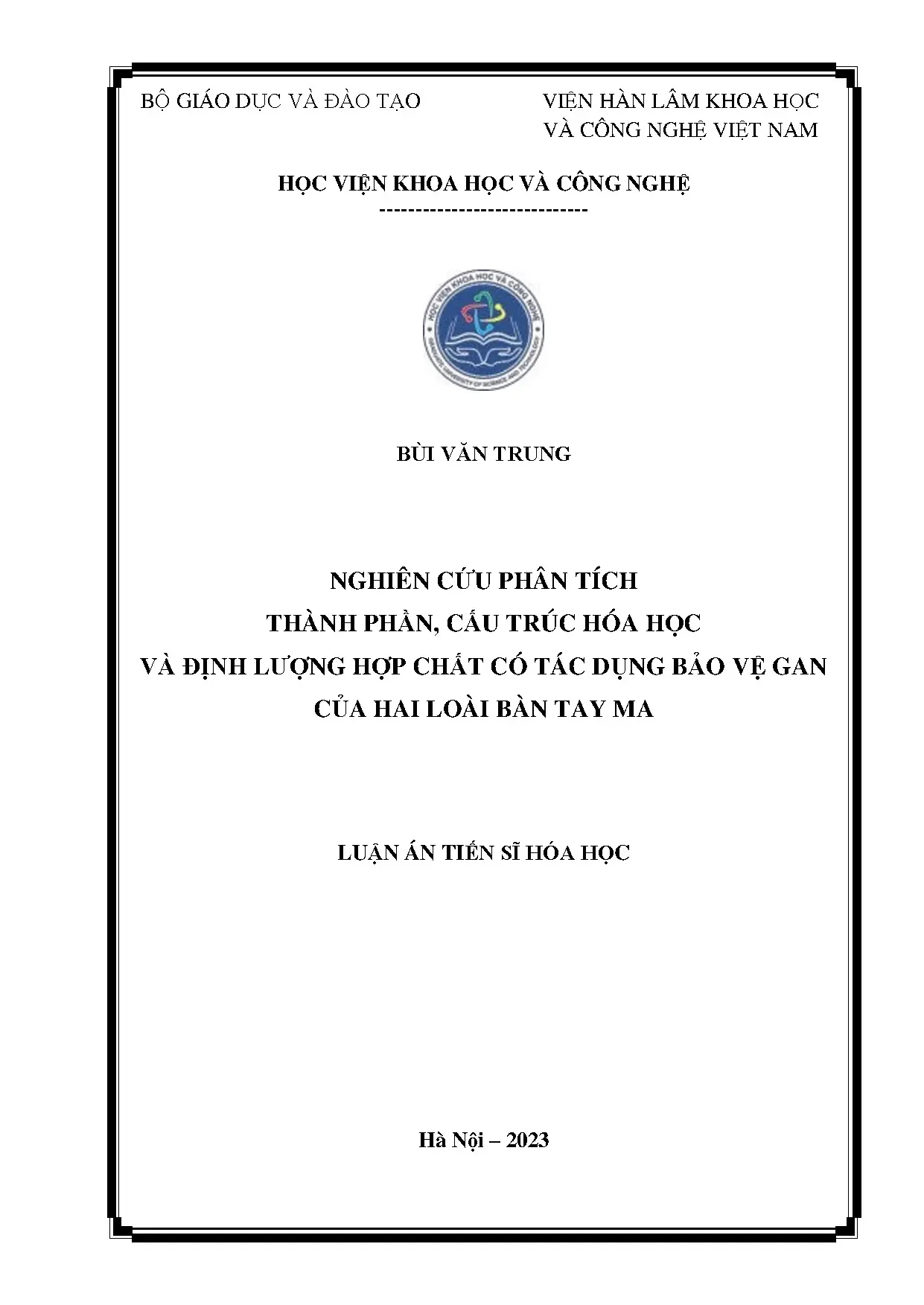Nghiên cứu bảo vệ gan từ hai loài bàn tay ma
