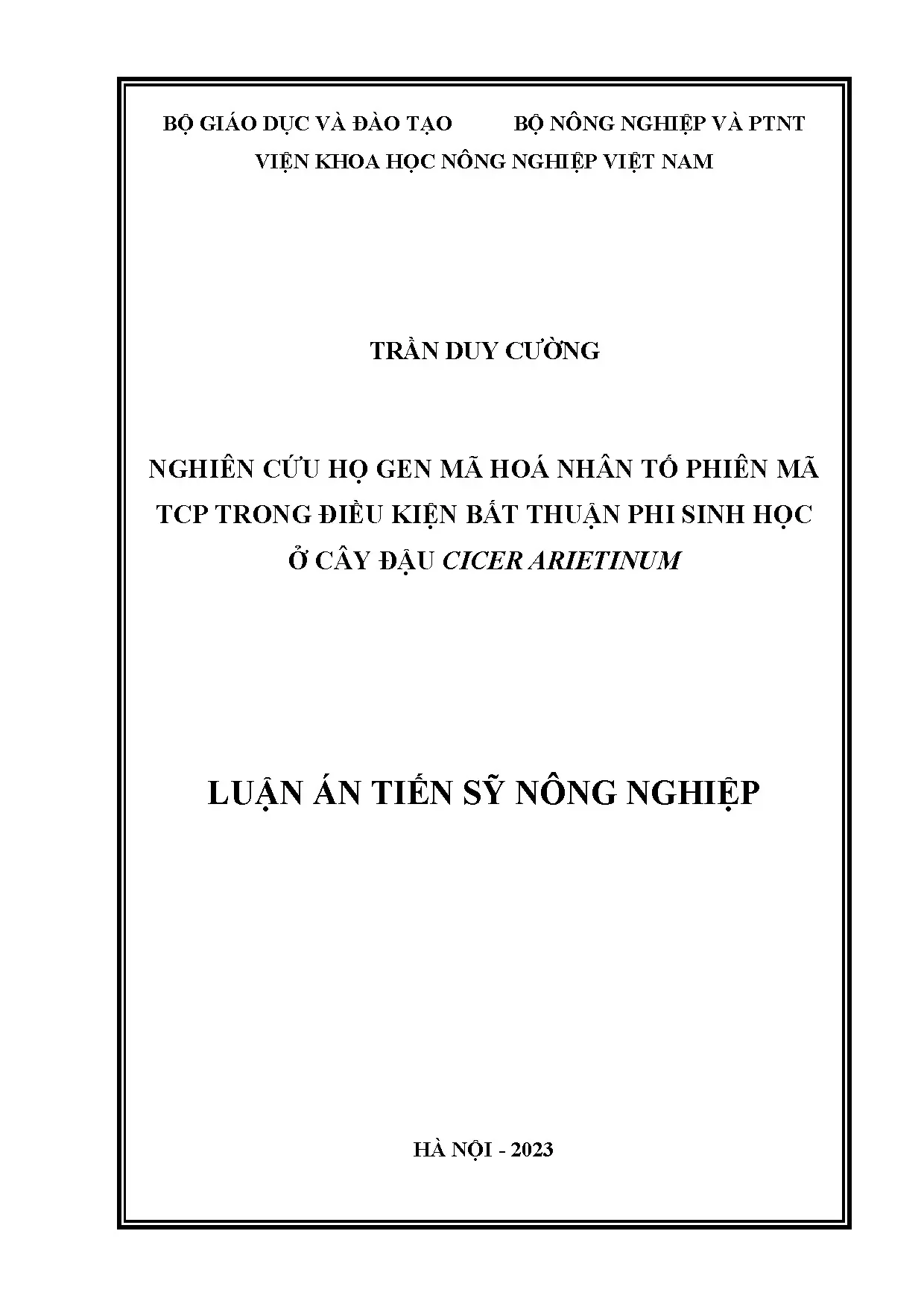 123doc luan an tien si nong nghiep nnghien cuu ho gen ma hoa
