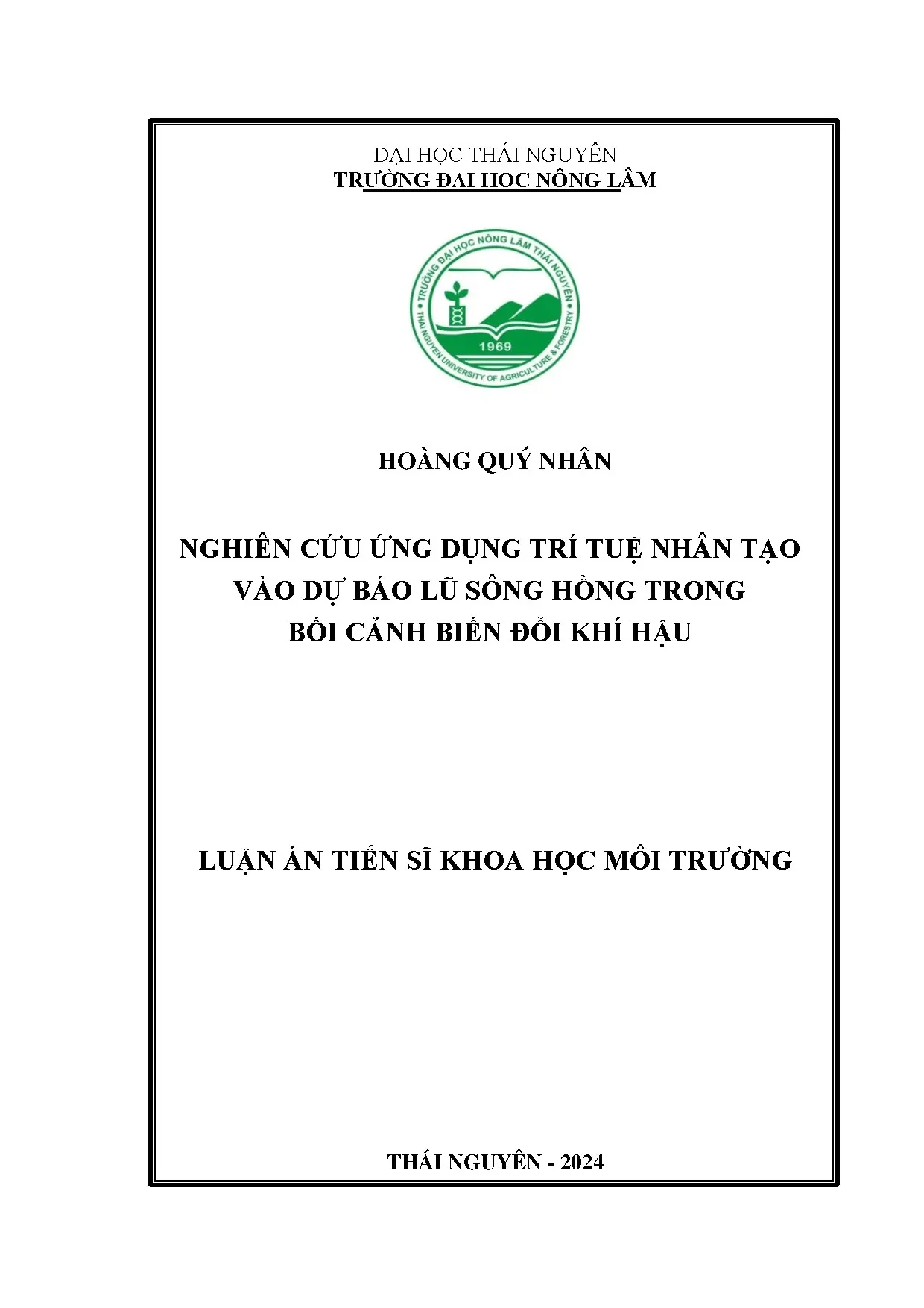 Nghiên cứu ứng dụng trí tuệ nhân tạo vào dự báo lũ sông Hồng
