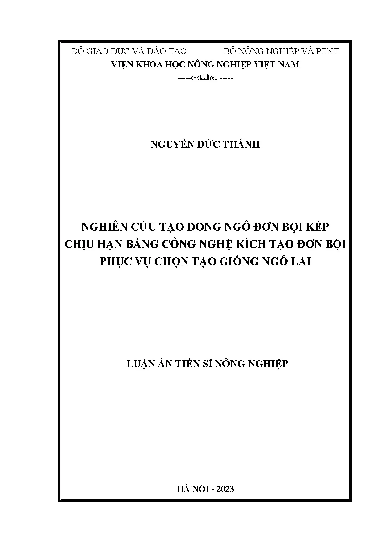 Tạo dòng ngô đơn bội chịu hạn bằng công nghệ mới