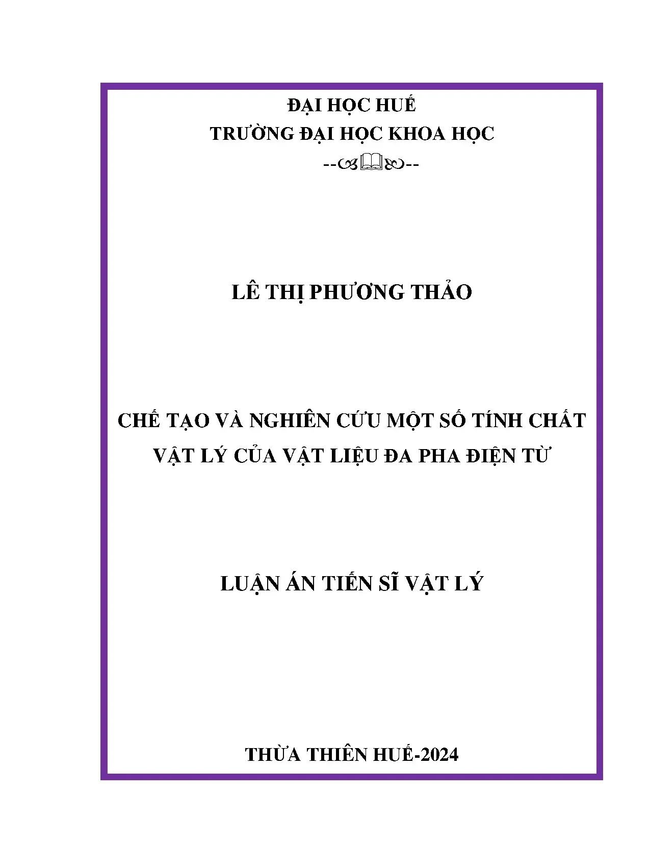 Chế tạo và nghiên cứu một số tính chất vật lý của vật liệu đ