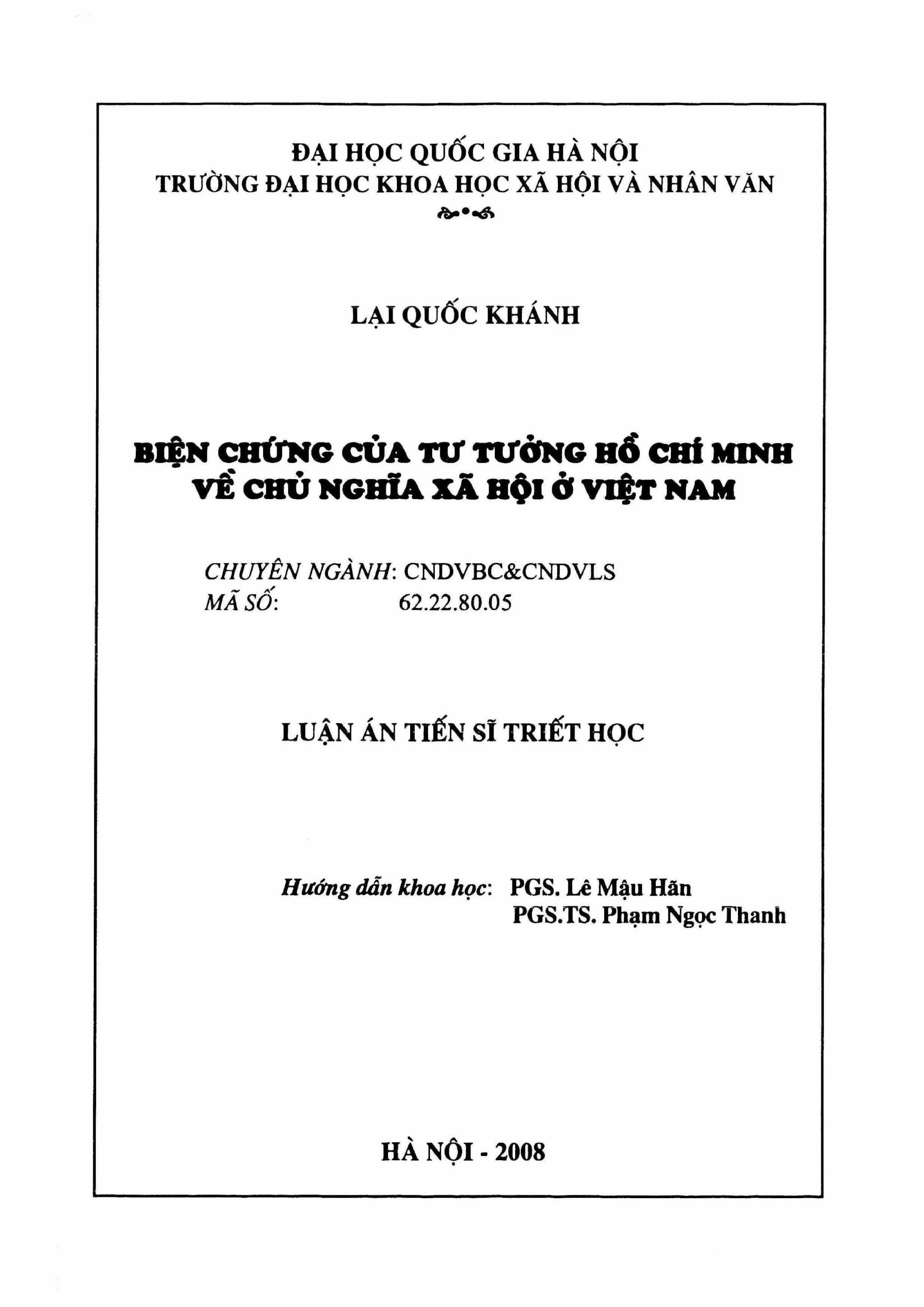 Tư tưởng Hồ Chí Minh về chủ nghĩa xã hội ở Việt Nam