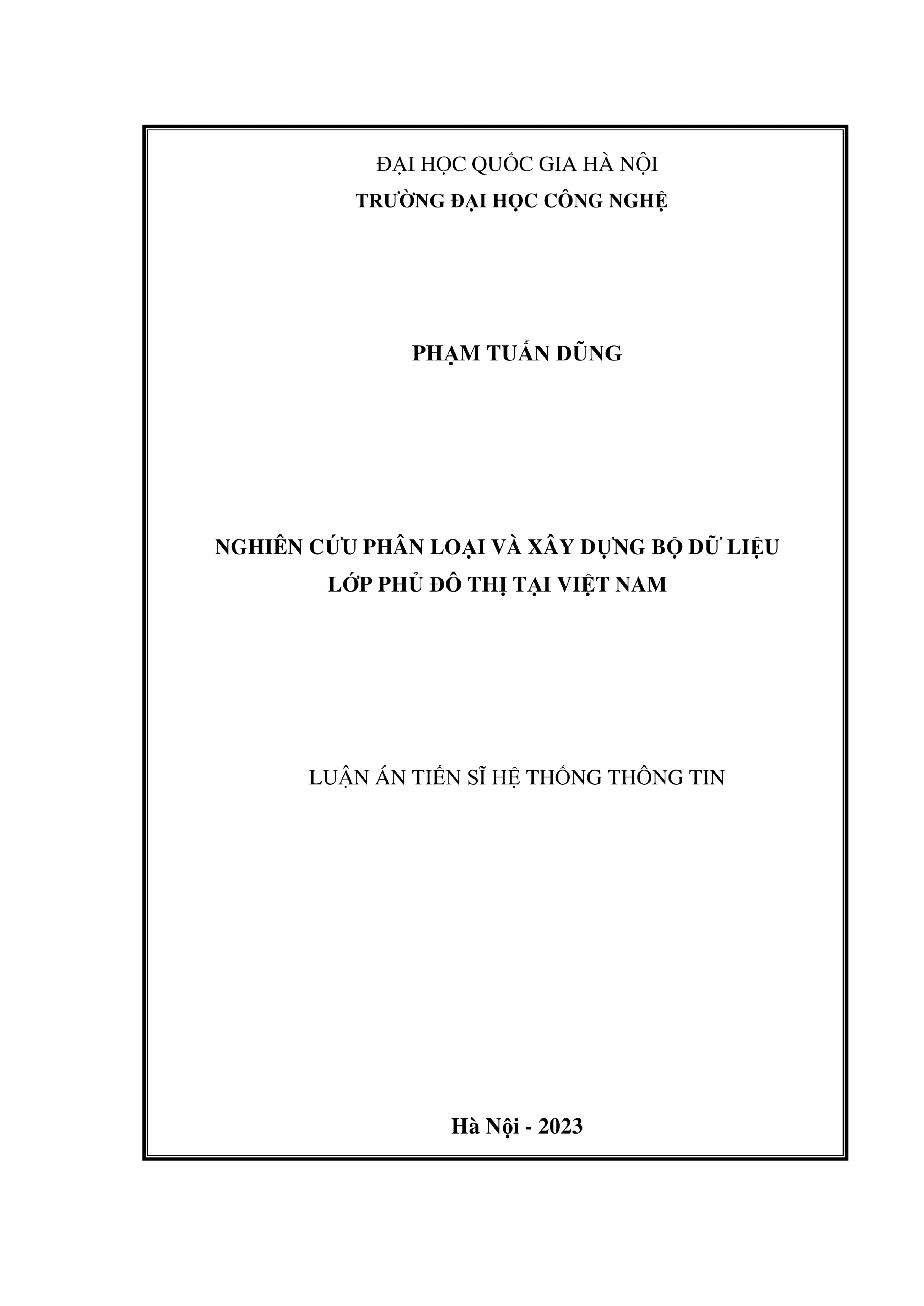 Luận án tiến sĩ hệ thống thông tin nghiên cứu phân loại và x