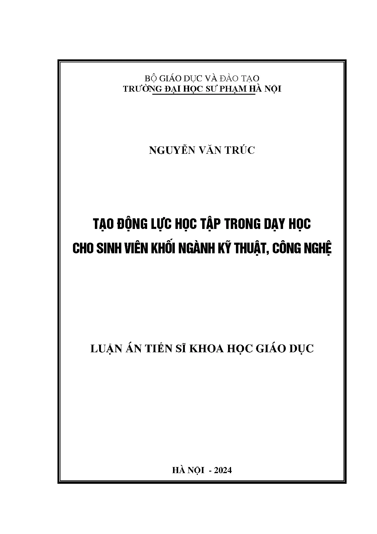 Tạo động lực học tập cho sinh viên kỹ thuật