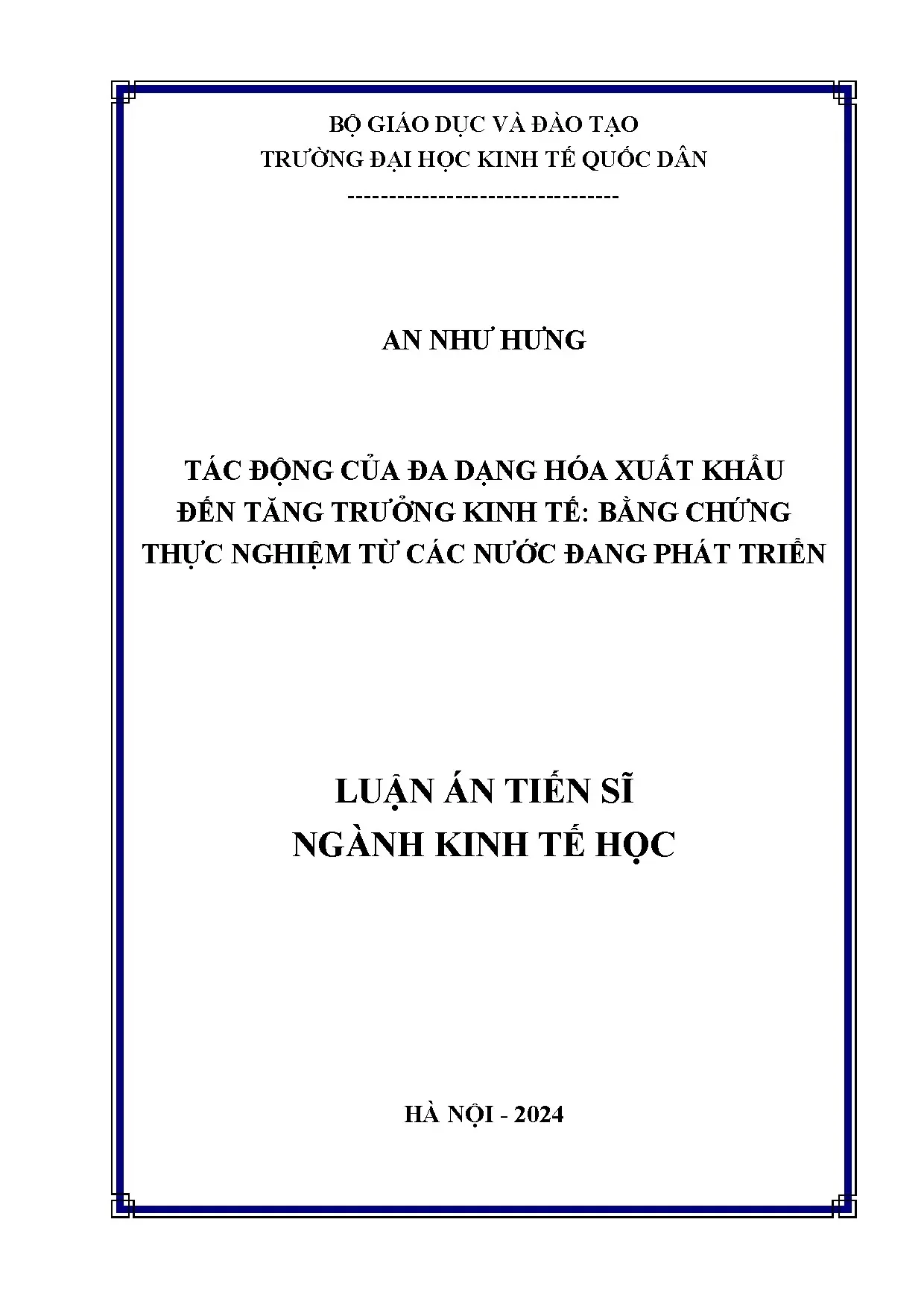 Đa dạng hóa xuất khẩu và tăng trưởng kinh tế