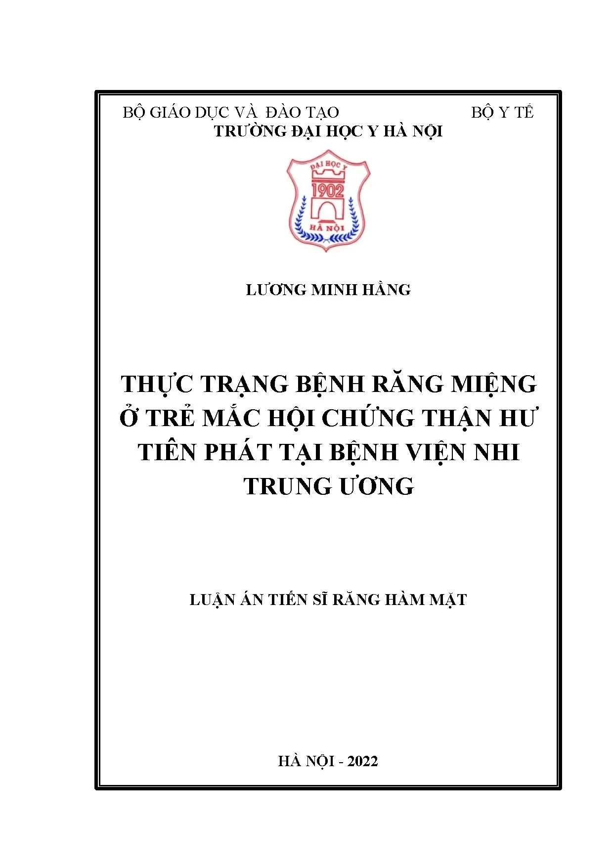 Luận án tiến sĩ thực trạng bệnh răng miệng ở trẻ mắc hội chứ