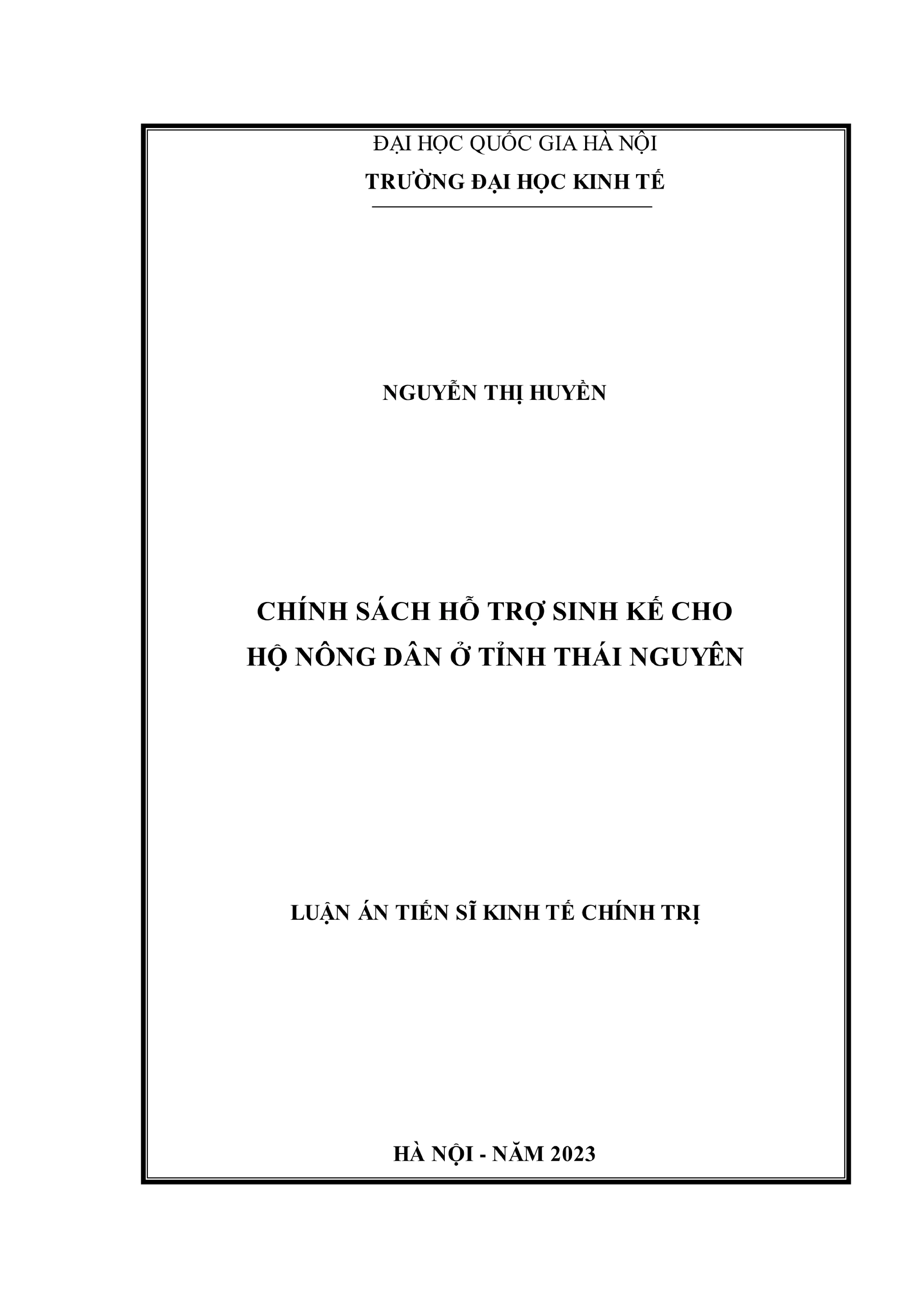 Chính sách hỗ trợ sinh kế cho nông dân Thái Nguyên