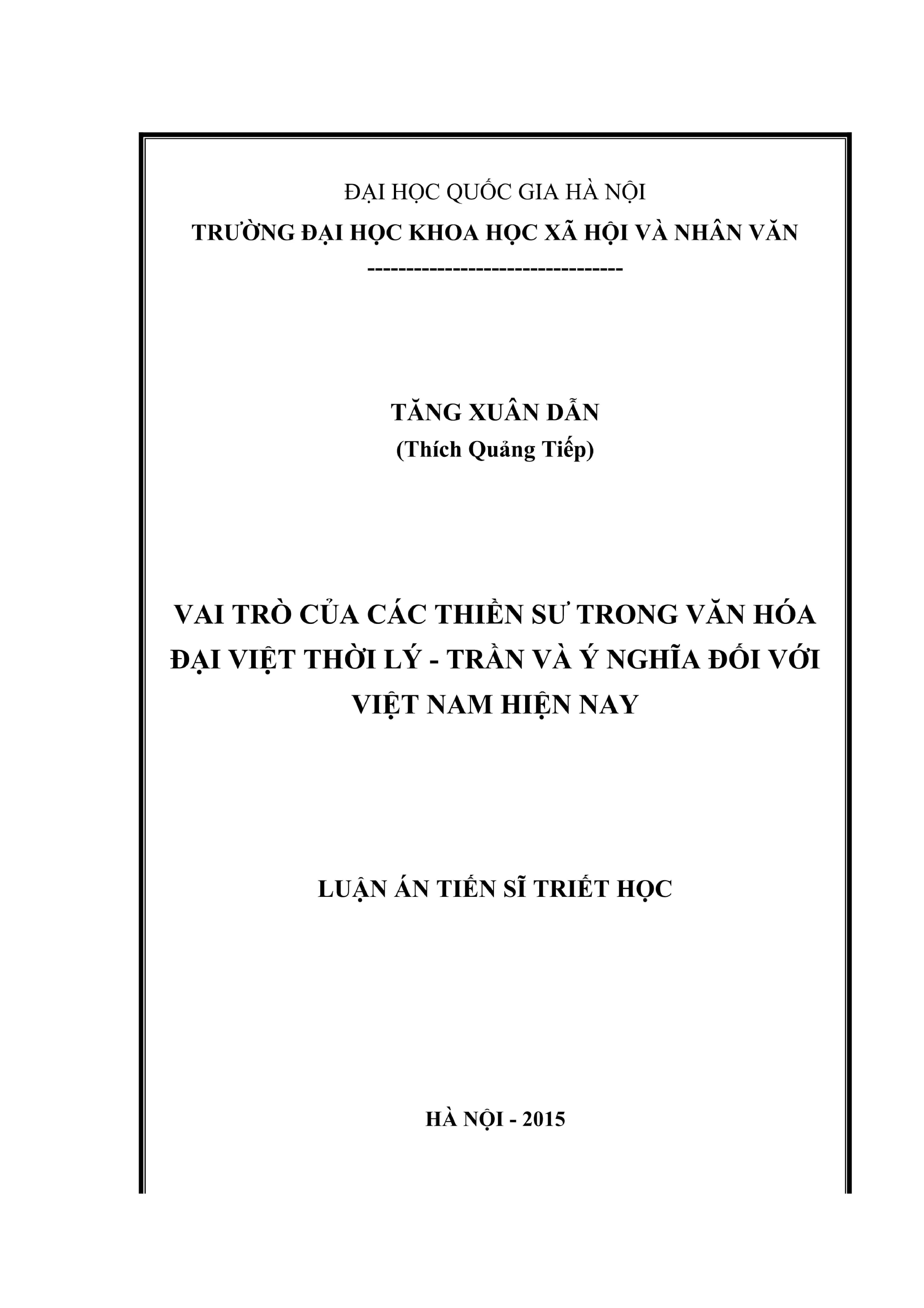 Vai trò Thiền sư Văn hóa Đại Việt Lý - Trần: Ý nghĩa Việt Nam
