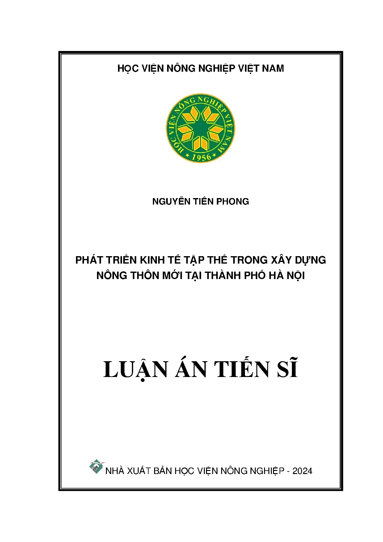 Phát triển kinh tế tập thể ở Hà Nội trong xây dựng nông thôn mới