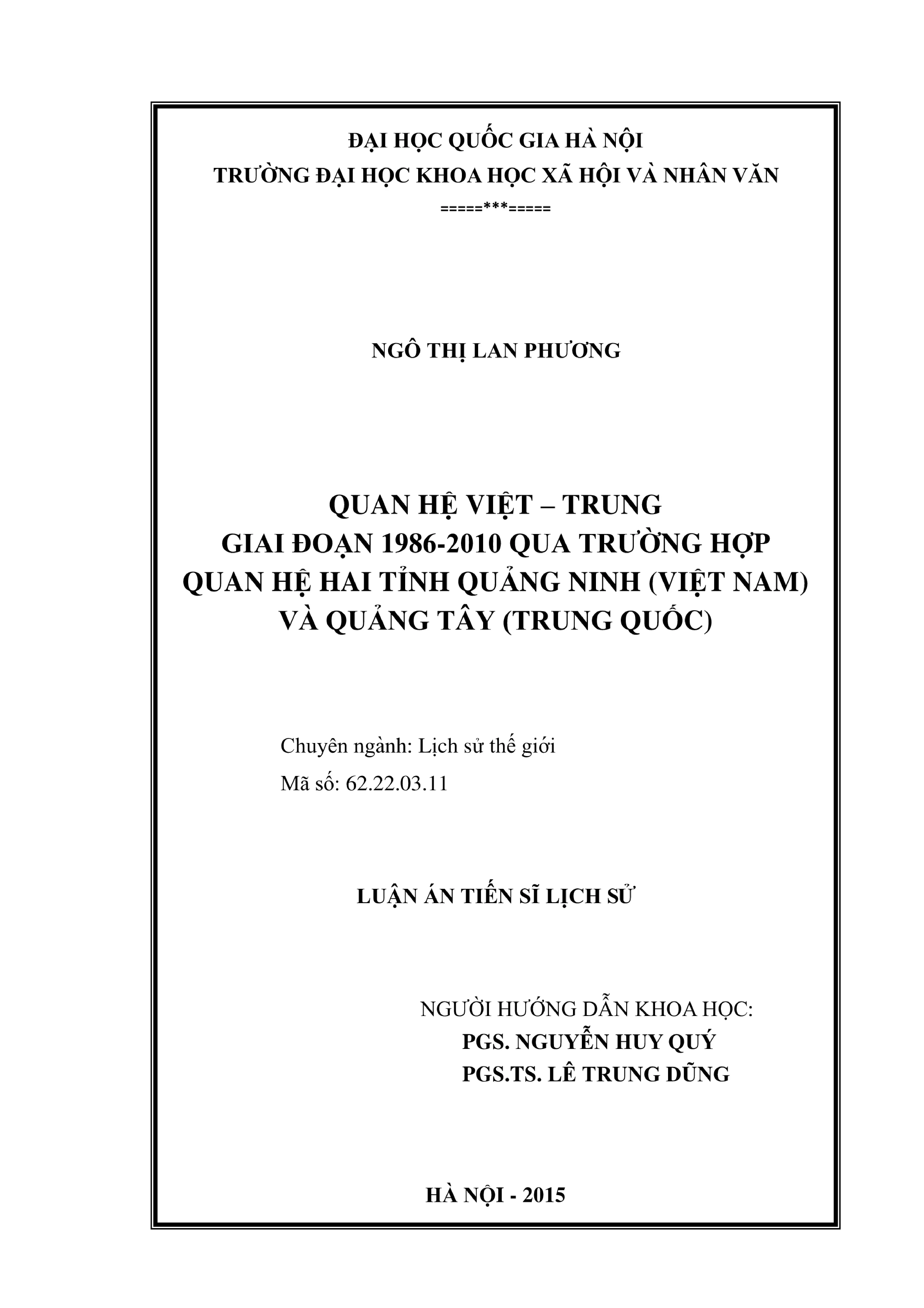 Luận án tiến sĩ lịch sử quan hệ việt trung giai đoạn 1986 20