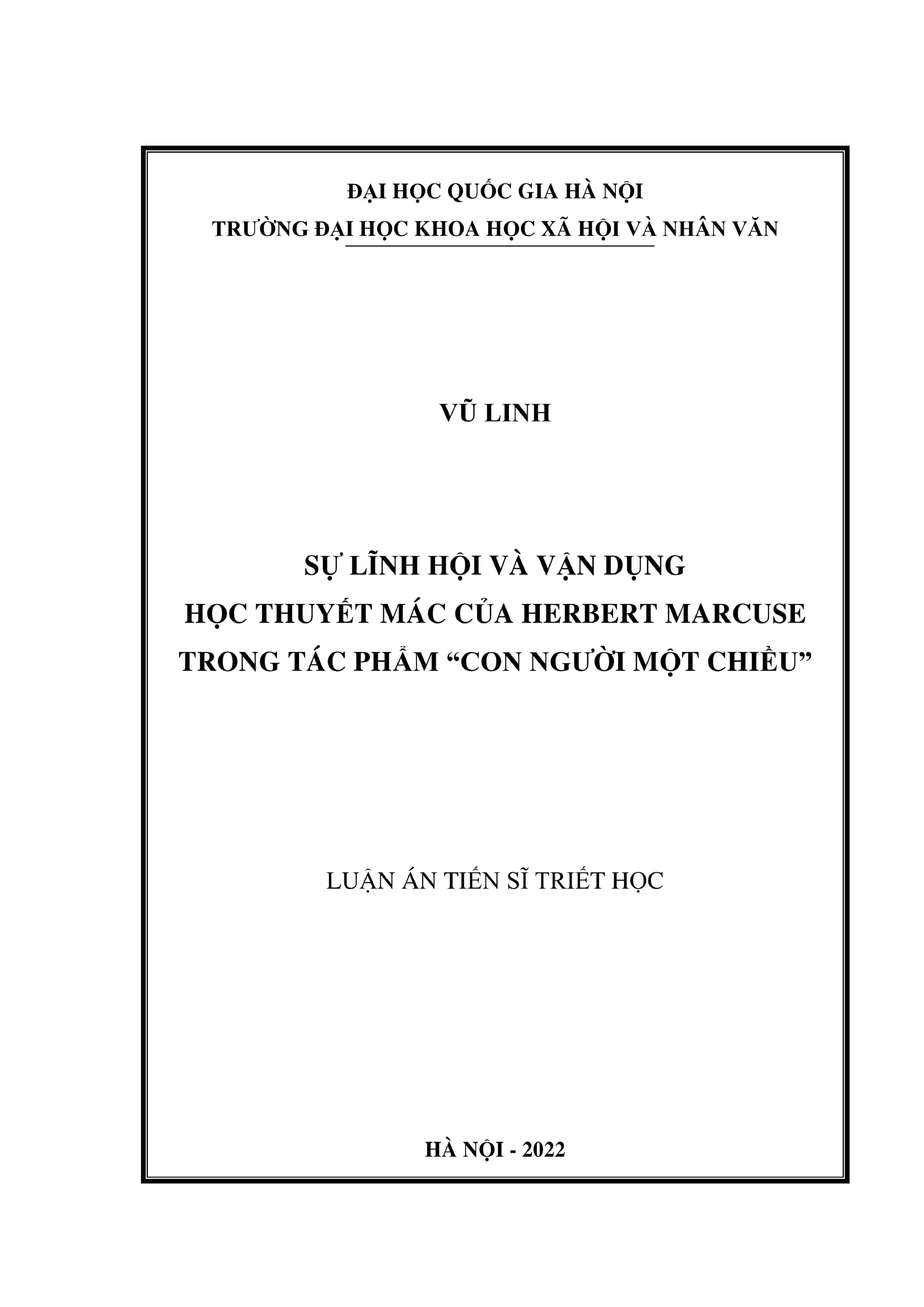 Lĩnh hội và vận dụng học thuyết Mác của Marcuse