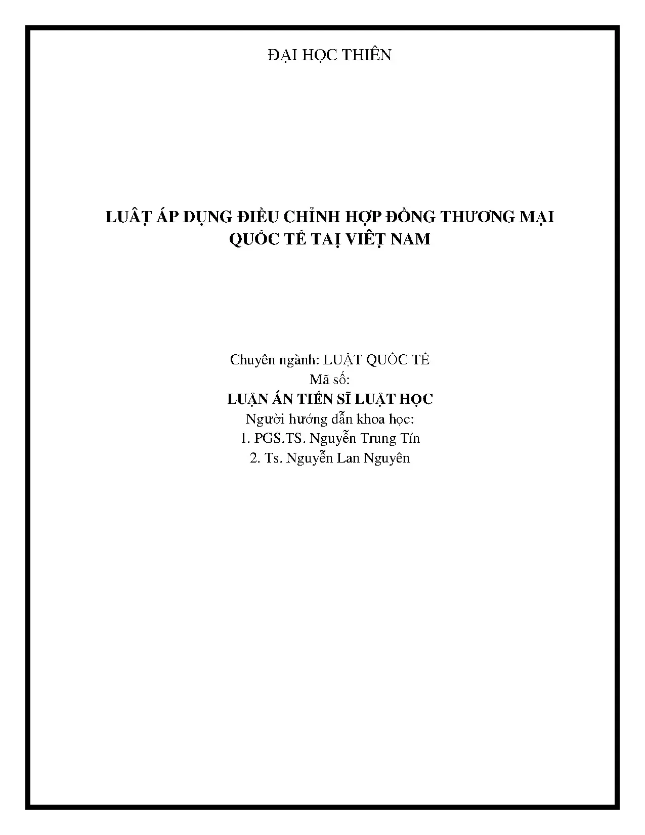 Luật áp dụng điều chỉnh hợp đồng thương mại quốc tế