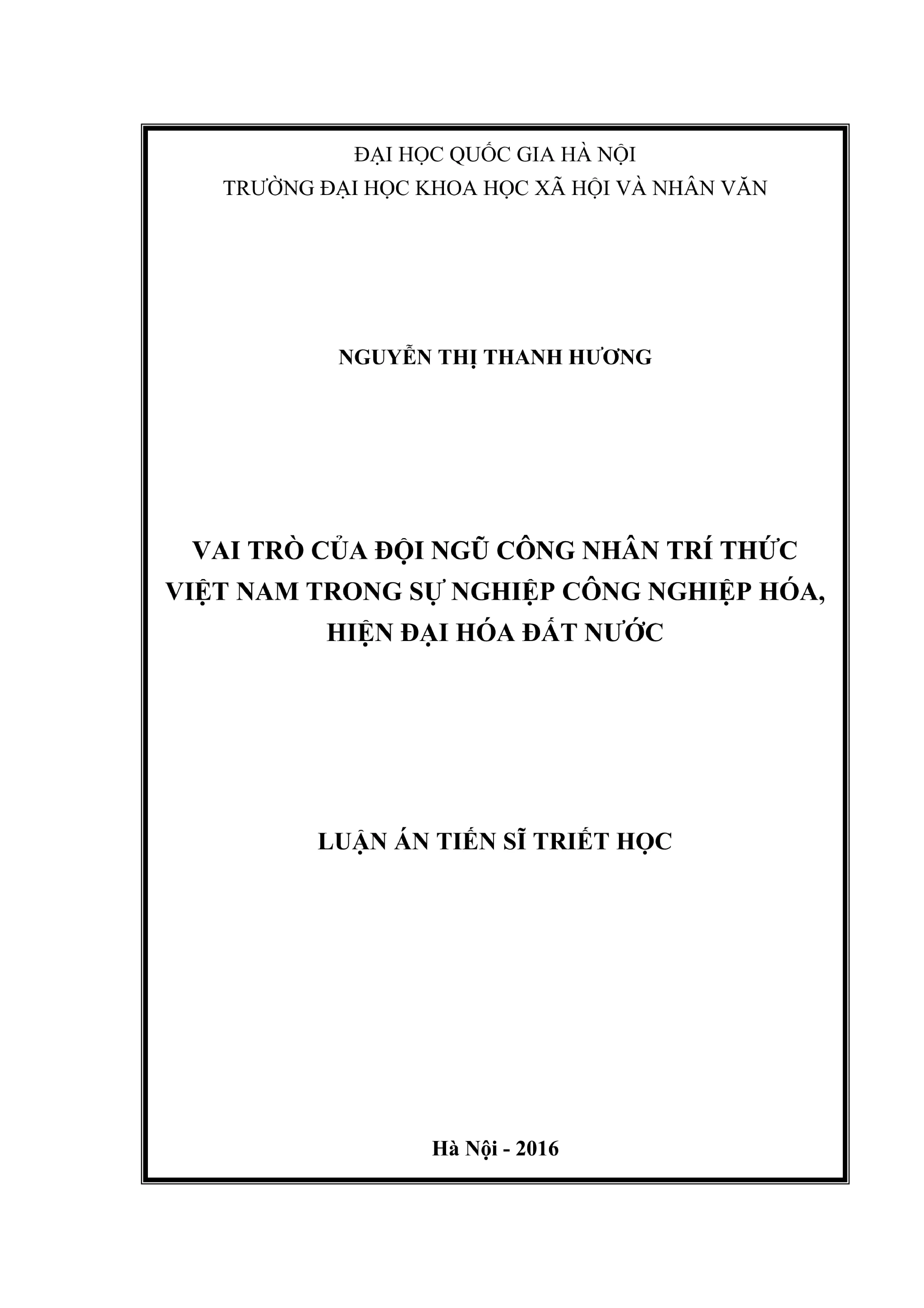 Vai trò đội ngũ công nhân trí thức Việt Nam trong CNH, HĐH