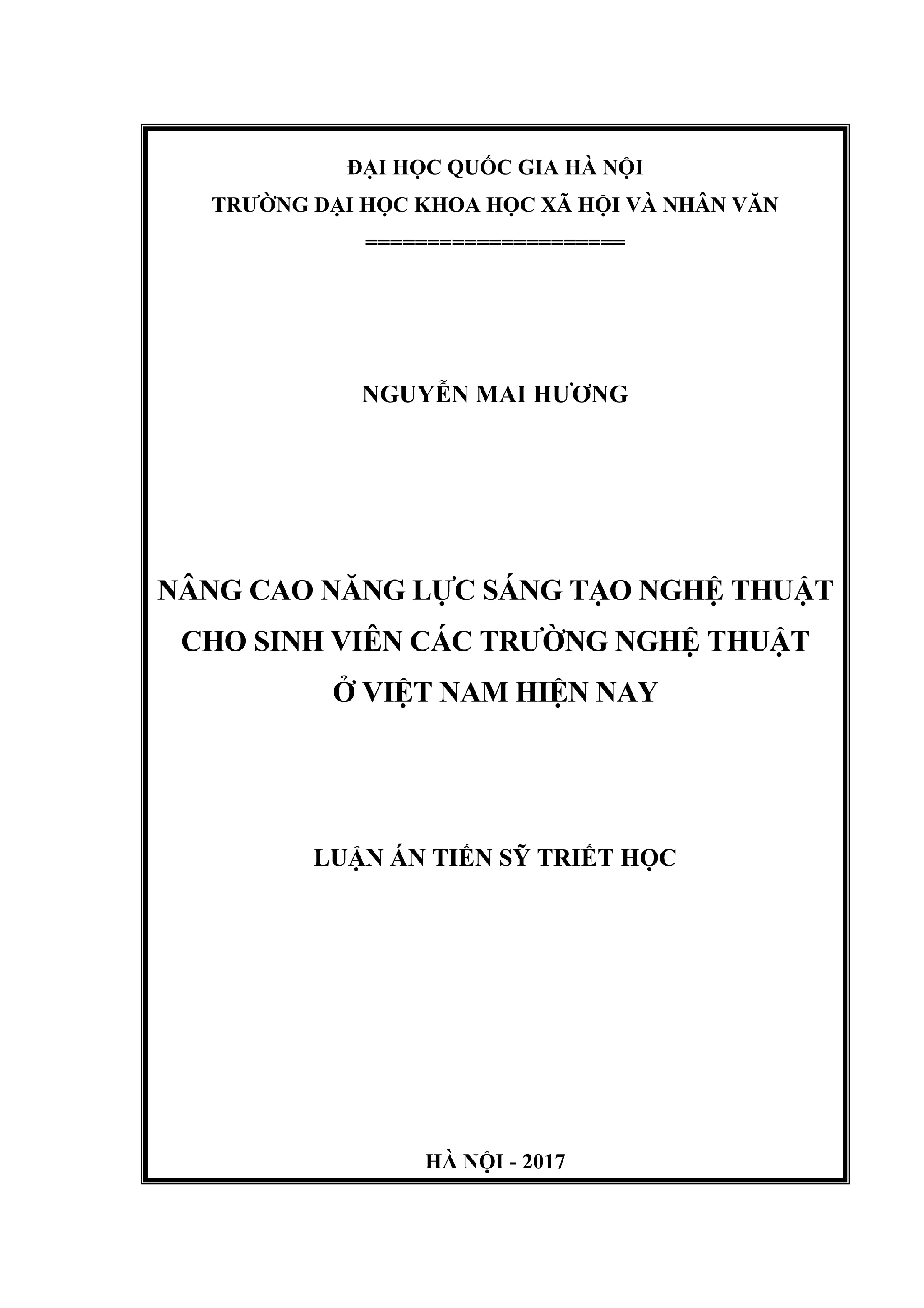 Nâng cao năng lực sáng tạo nghệ thuật cho sinh viên VN