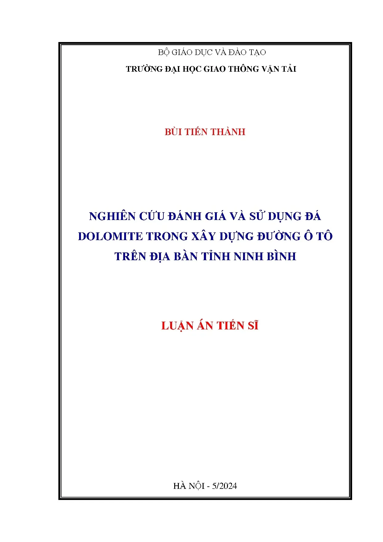 Đá Dolomite trong xây dựng đường ô tô Ninh Bình