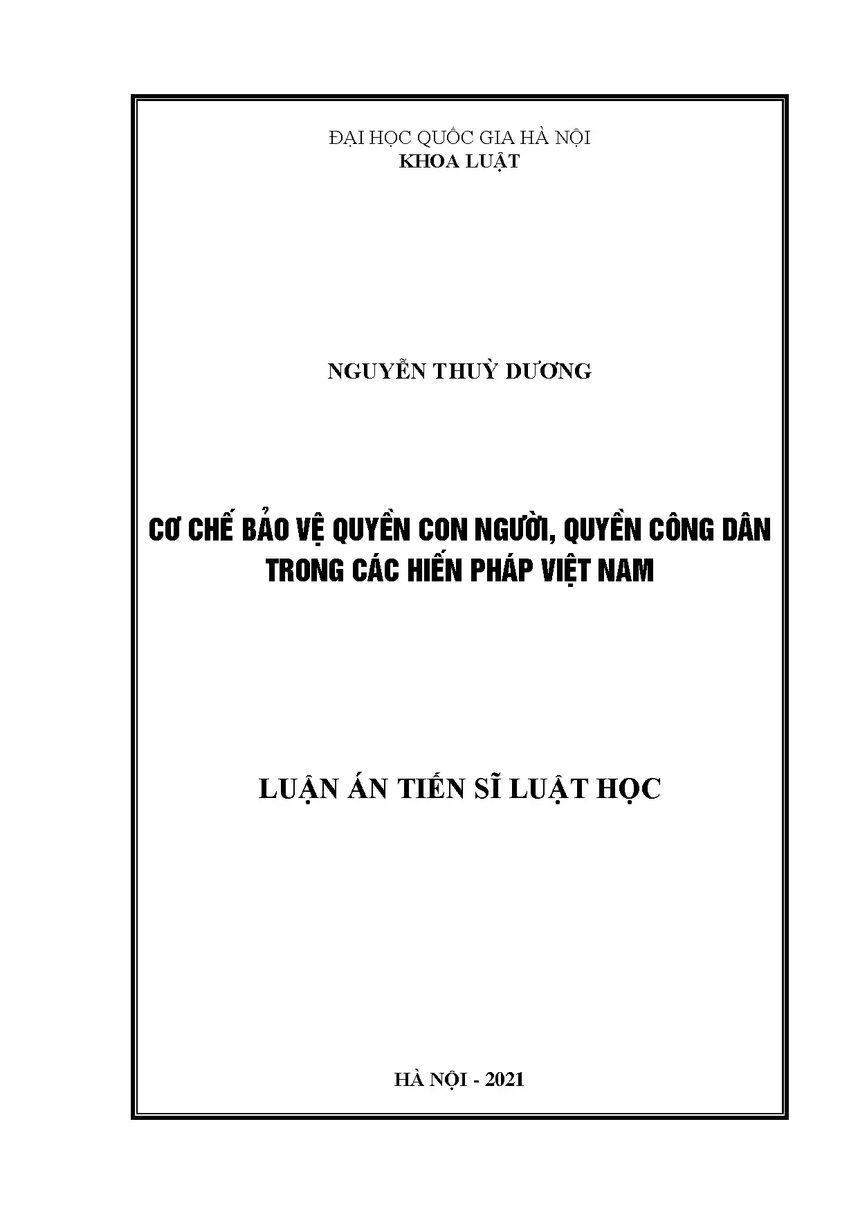 Bảo vệ quyền con người trong hiến pháp Việt Nam