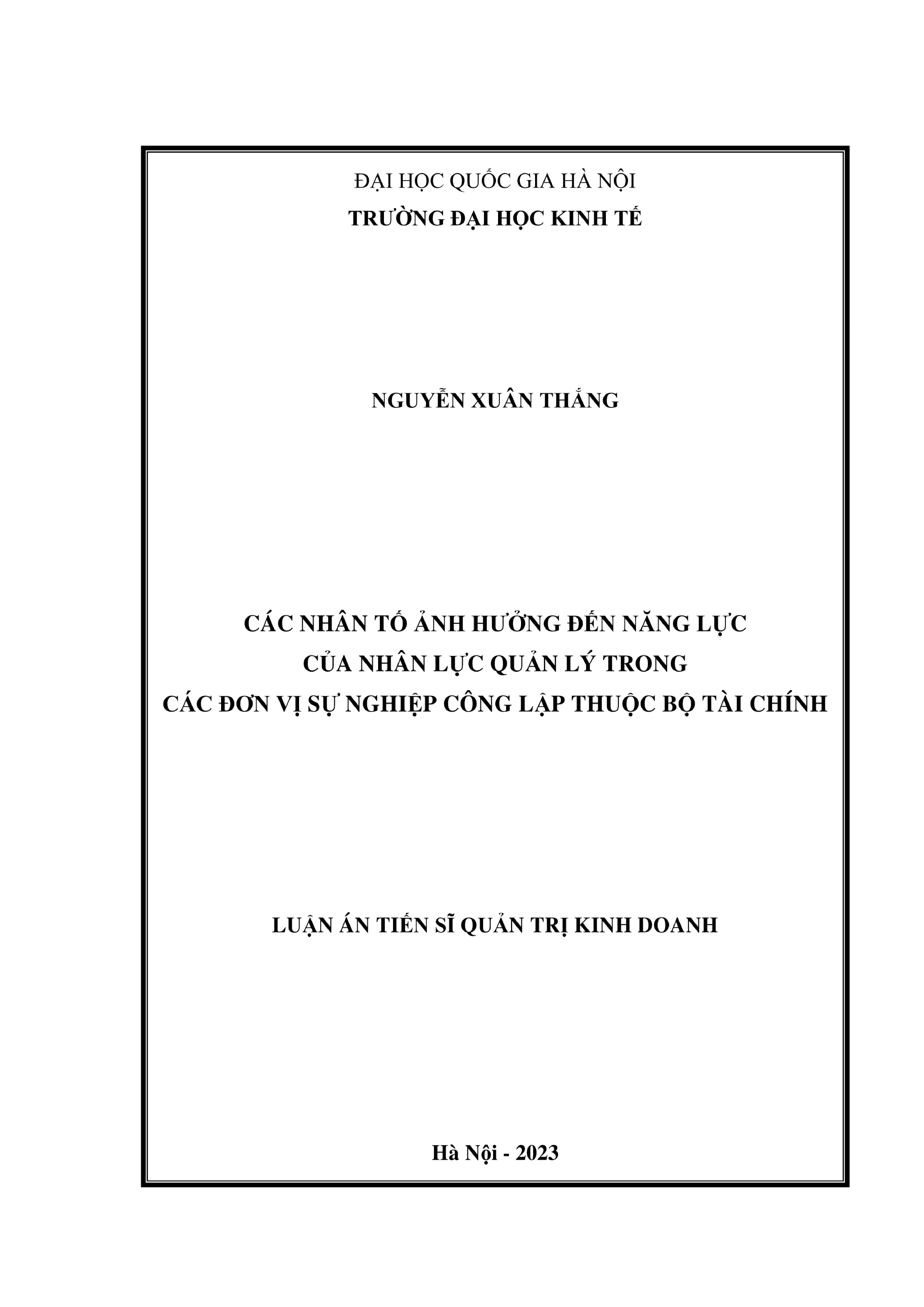 Các nhân tố ảnh hưởng đến năng lực nhân lực quản lý