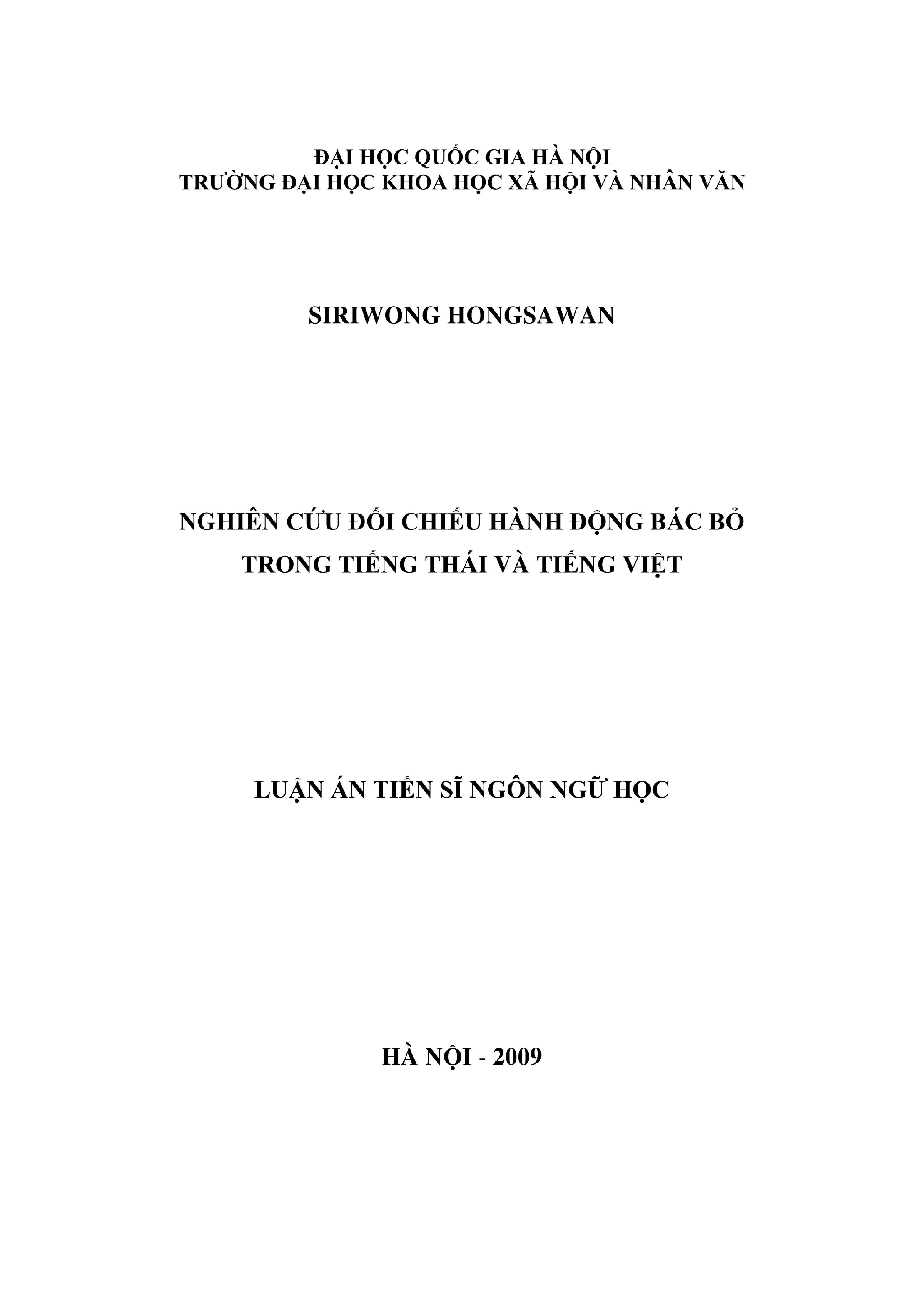 Luận án tiến sĩ ngôn ngữ học nghiên cứu đối chiếu hành động