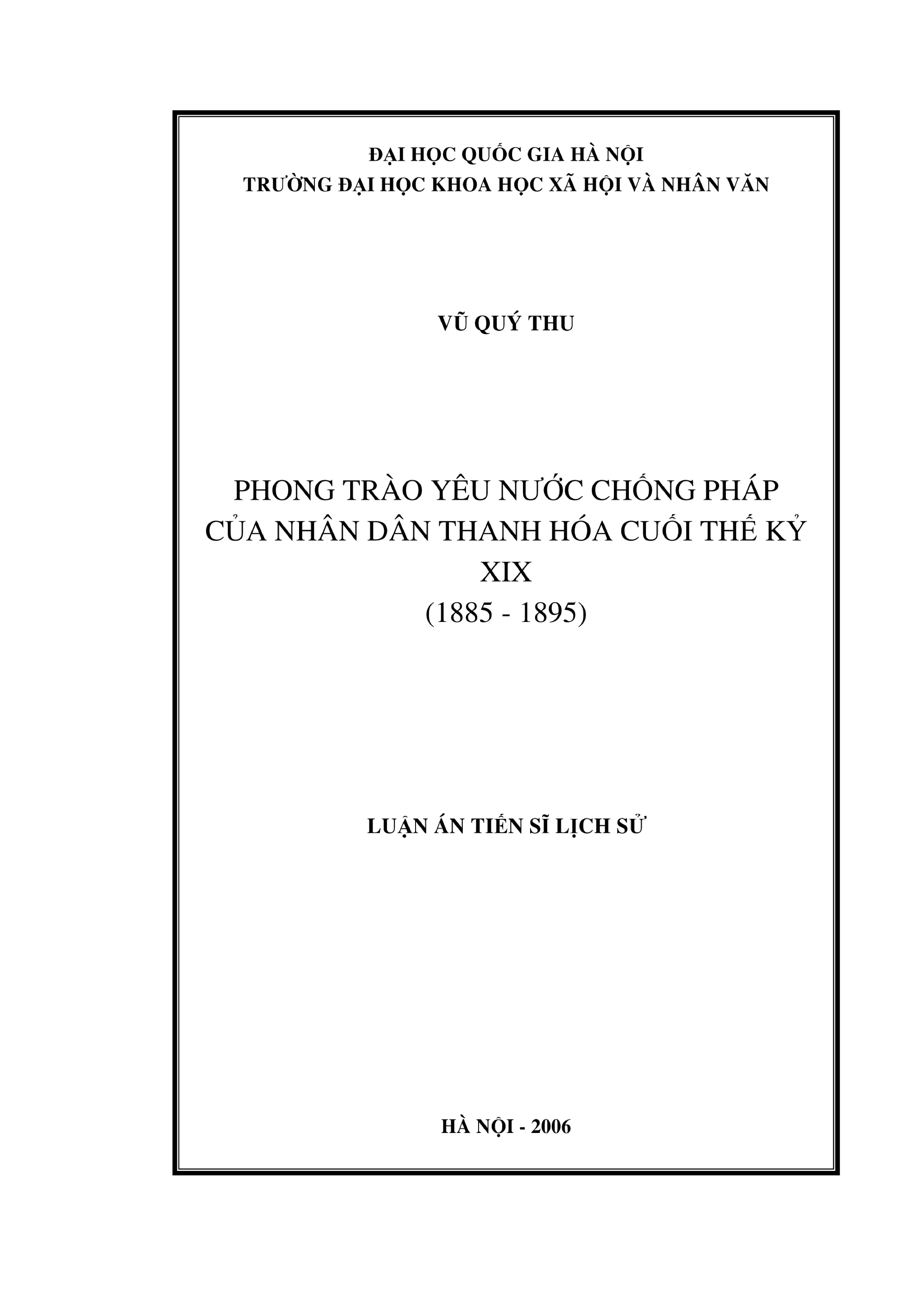Lịch sử phong trào yêu nước chống Pháp tại Thanh Hóa